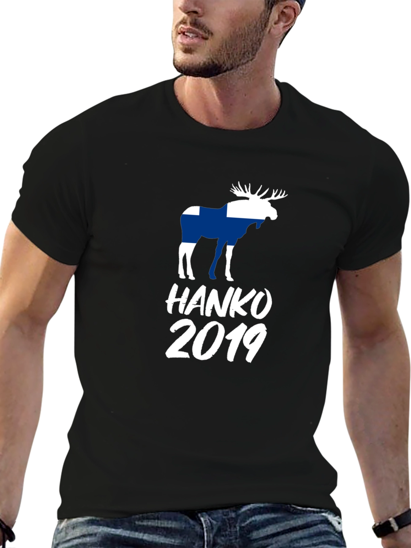 Finland Moose Hanko 2019 Black T-Shirt