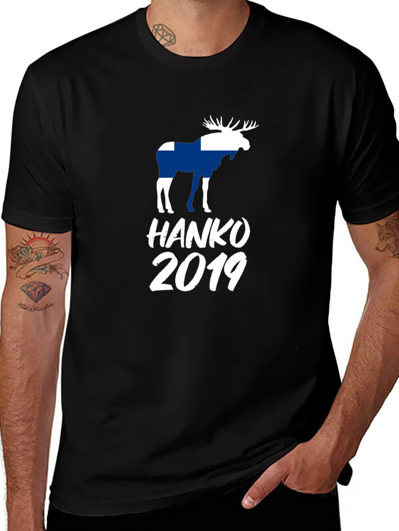 Finland Moose Hanko 2019 Black T-Shirt