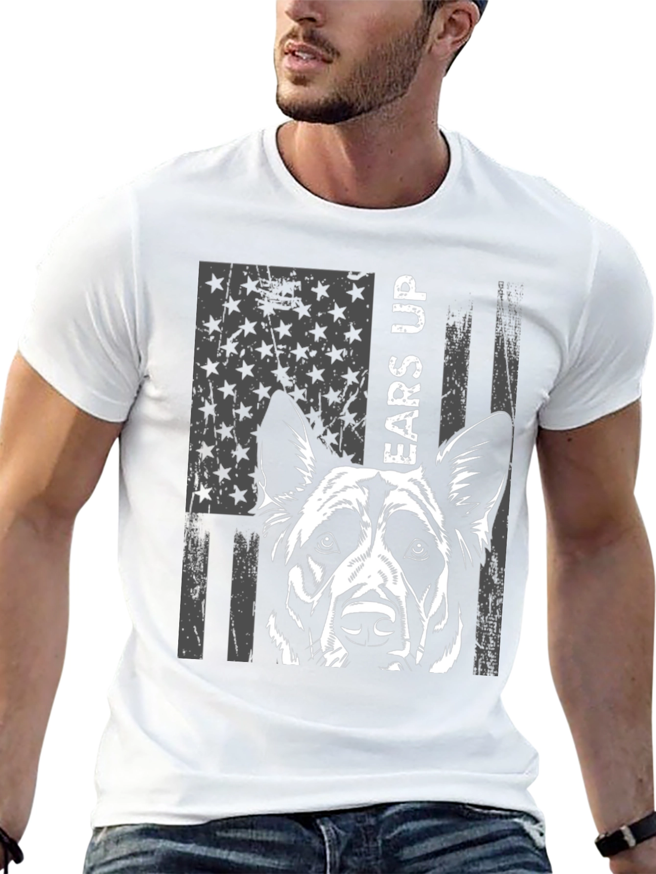 Ears Up Dog Graphic Tee