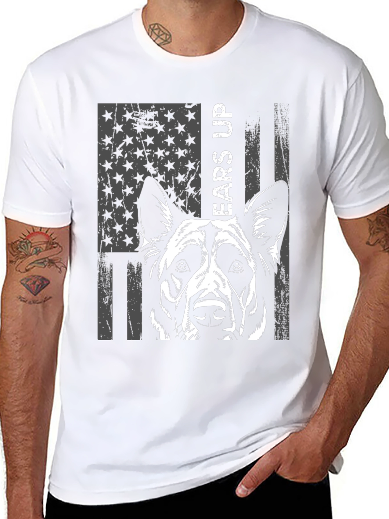Ears Up Dog Graphic Tee