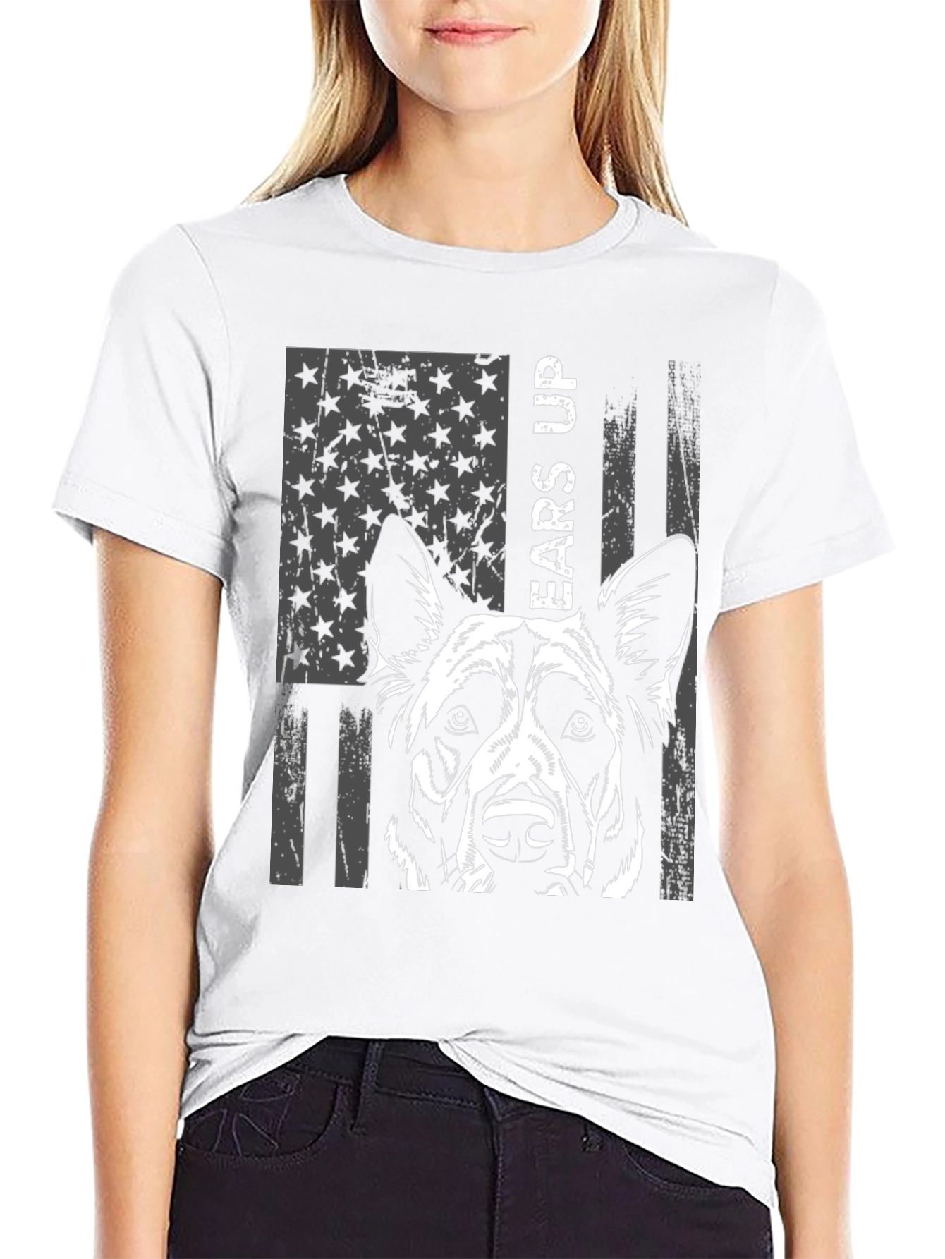 Ears Up Dog Graphic Tee