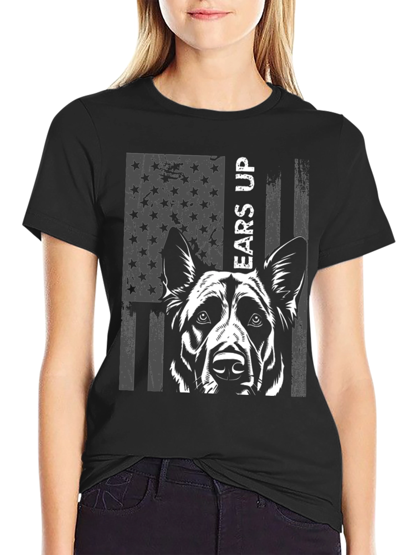 Ears Up Dog Graphic Tee