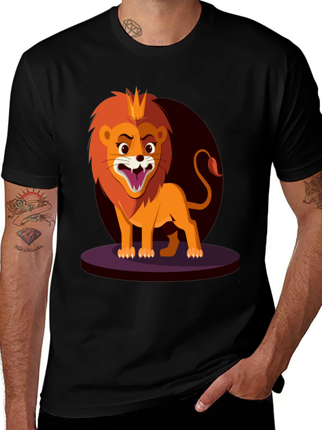 King Lion Graphic Tee - Black