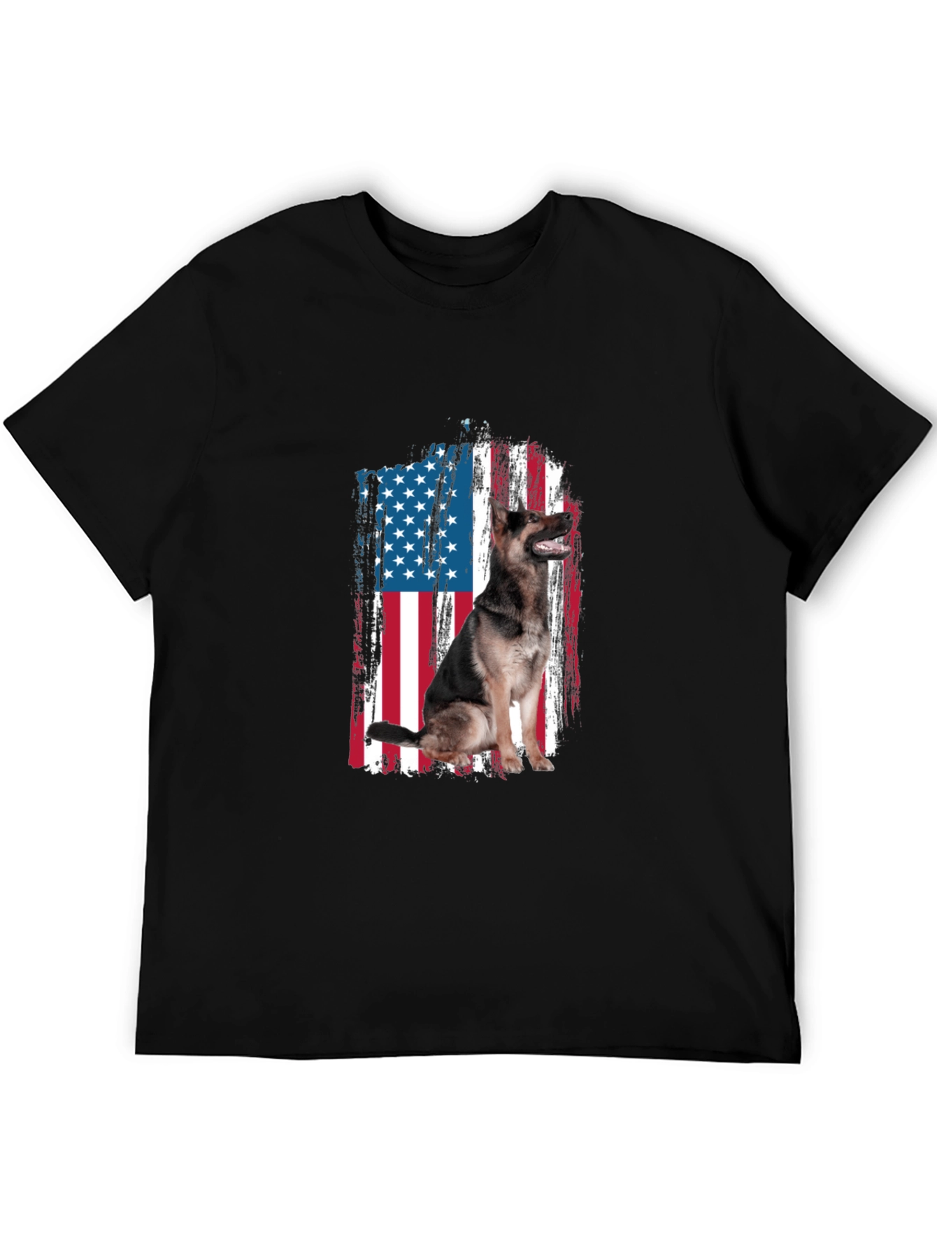 Patriotic German Shepherd USA Flag T-Shirt