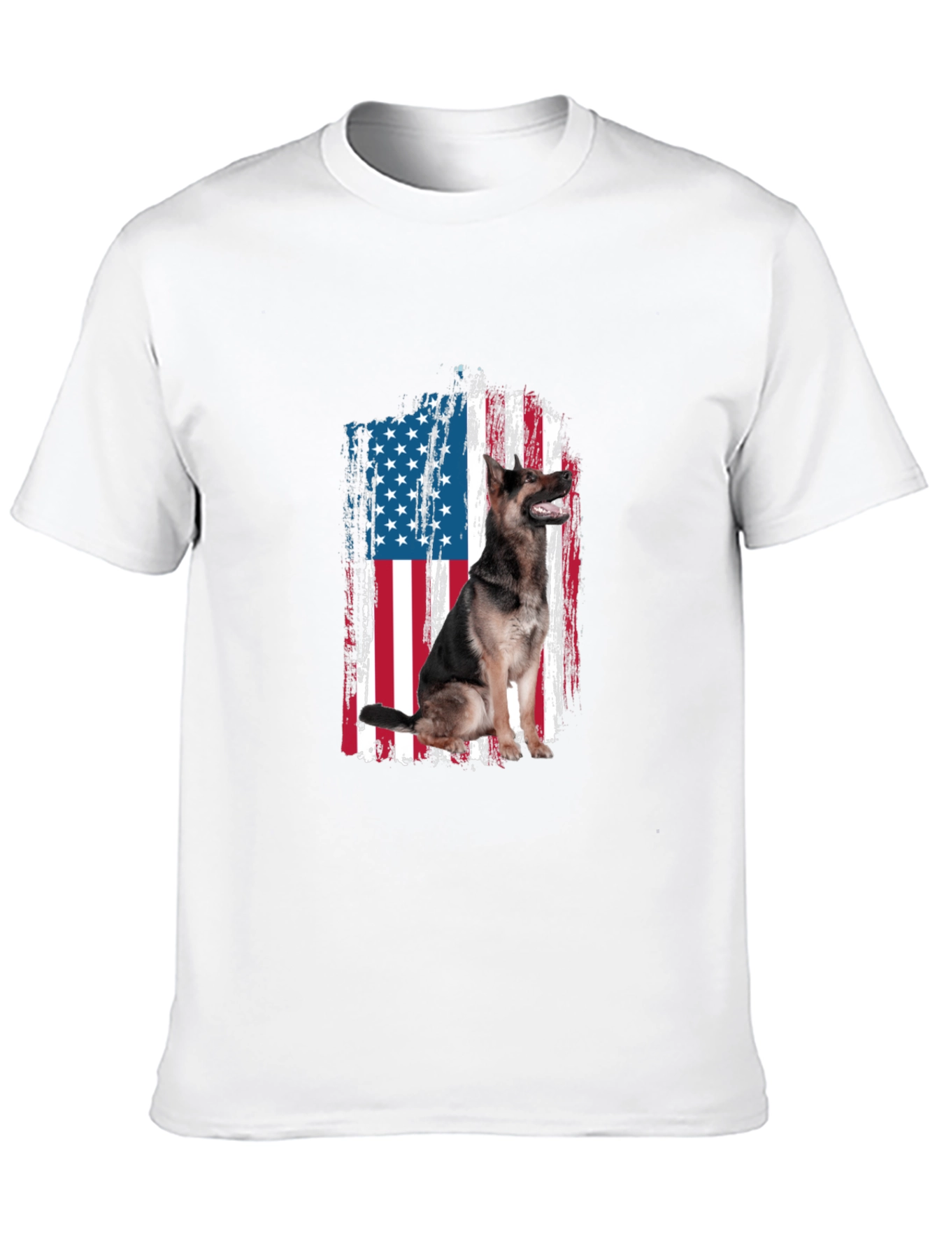 Patriotic German Shepherd USA Flag T-Shirt