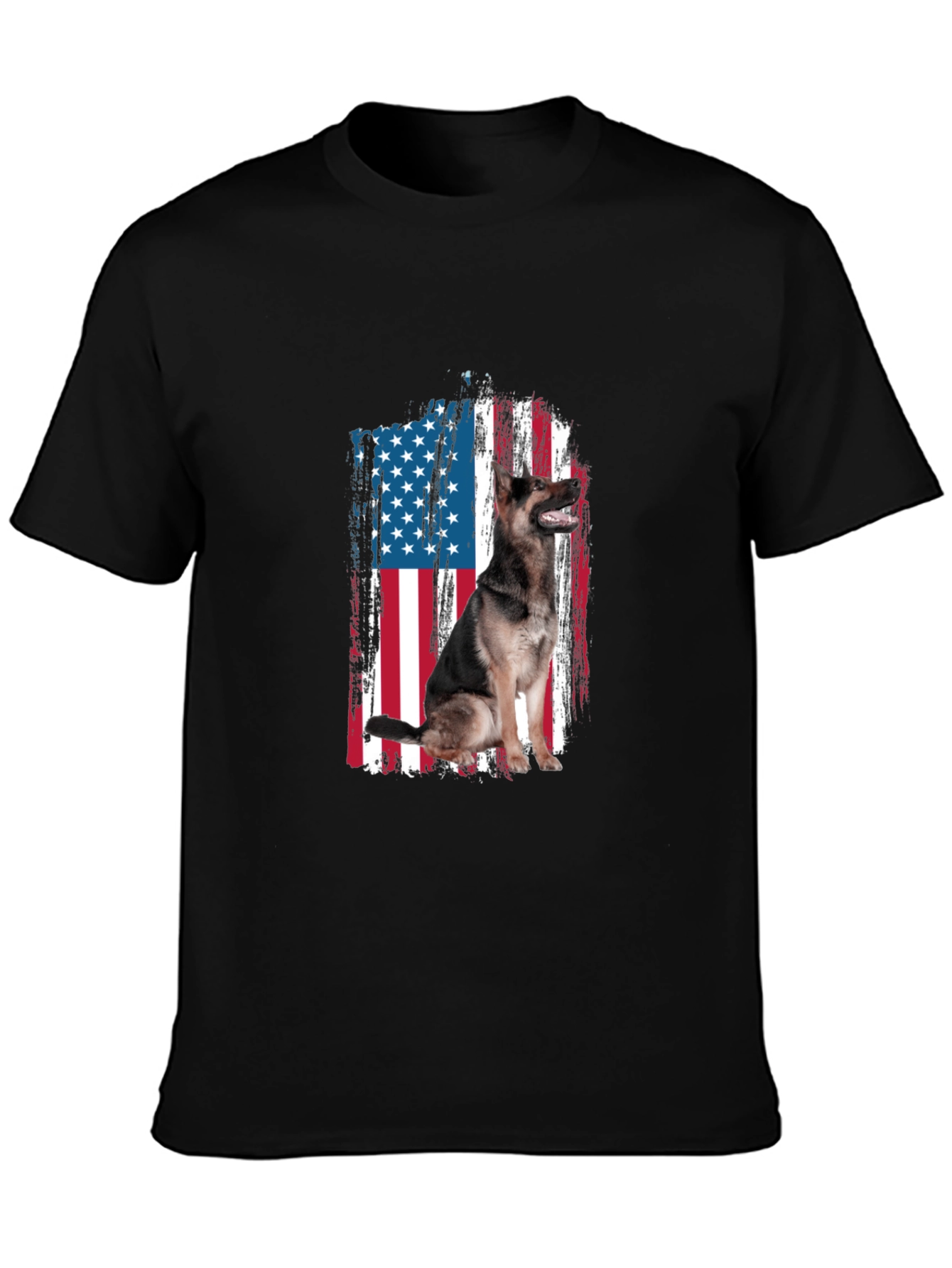 Patriotic German Shepherd USA Flag T-Shirt
