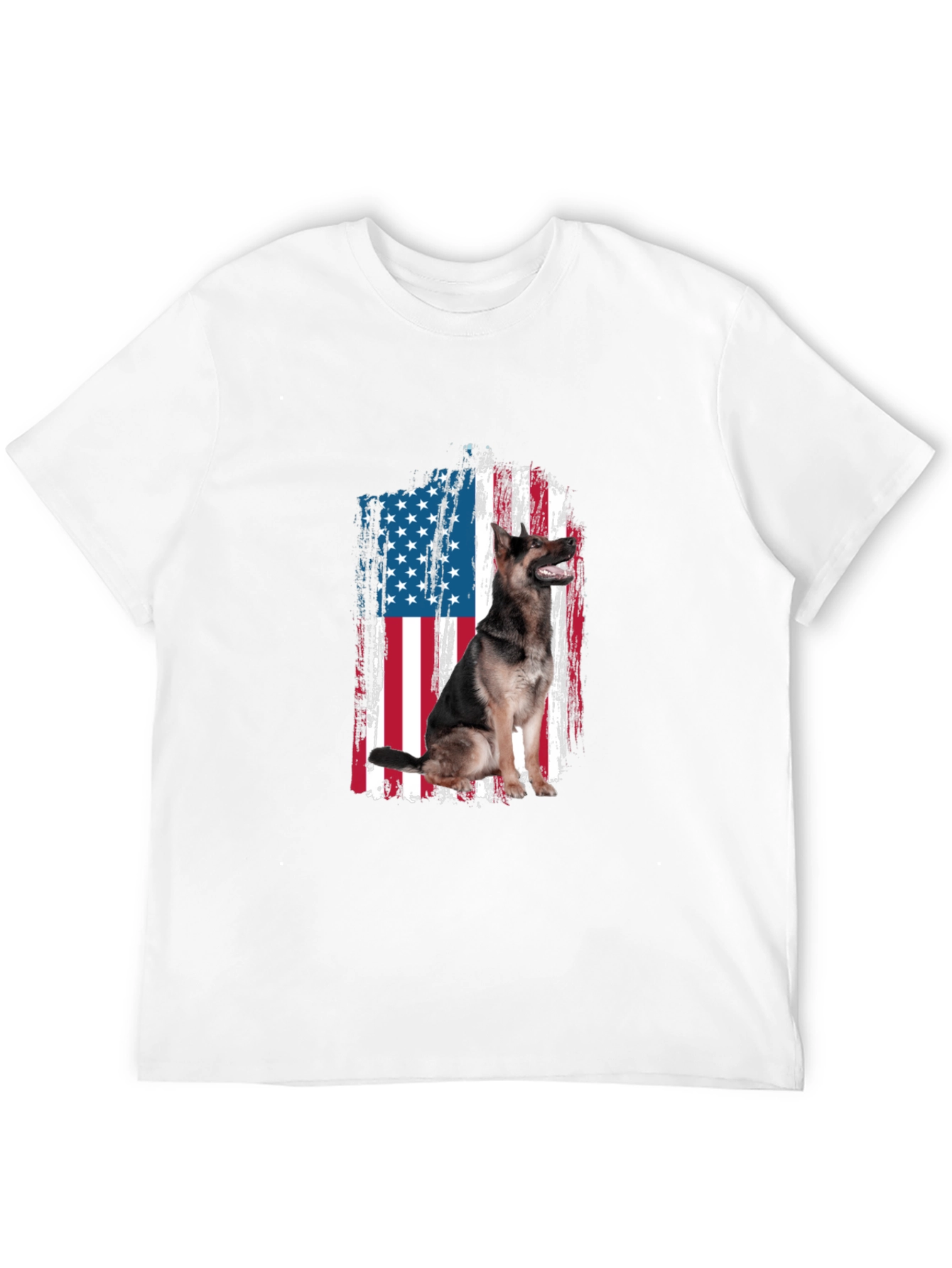 Patriotic German Shepherd USA Flag T-Shirt