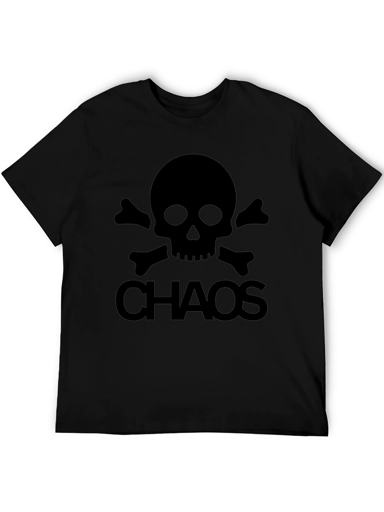 Chaos Skull Graphic T-Shirt - Mens Black Tee