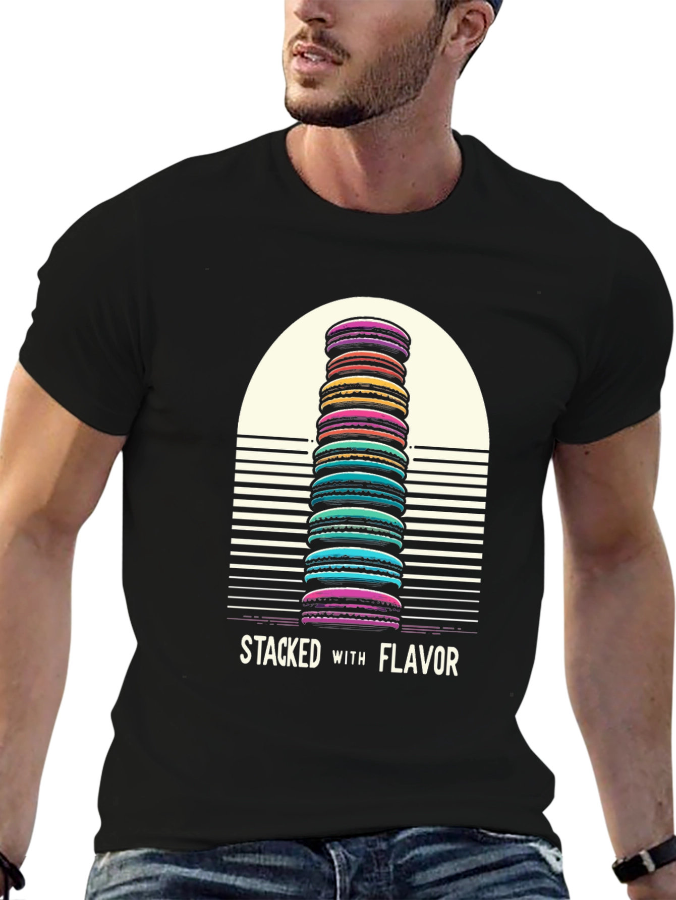 Stacked with Flavor Macaron T-Shirt