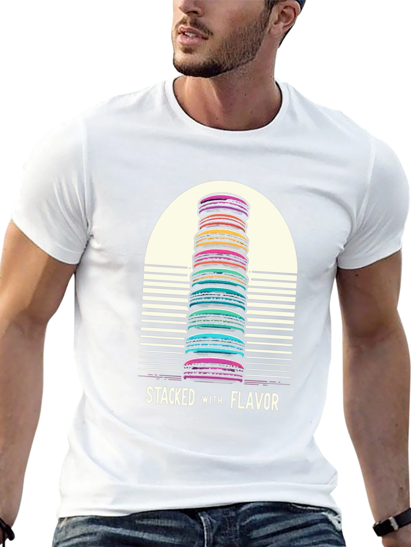 Stacked with Flavor Macaron T-Shirt