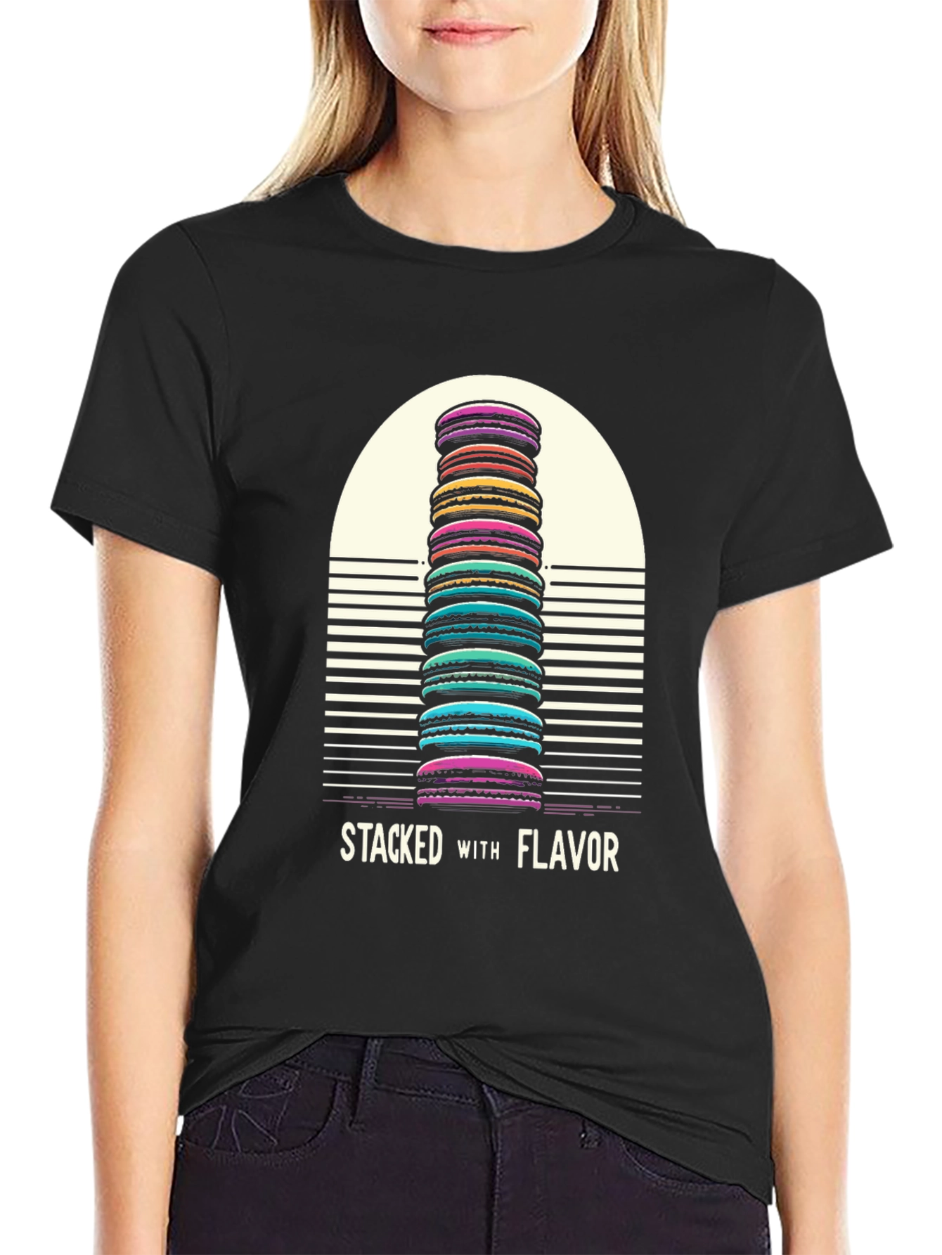 Stacked with Flavor Macaron T-Shirt