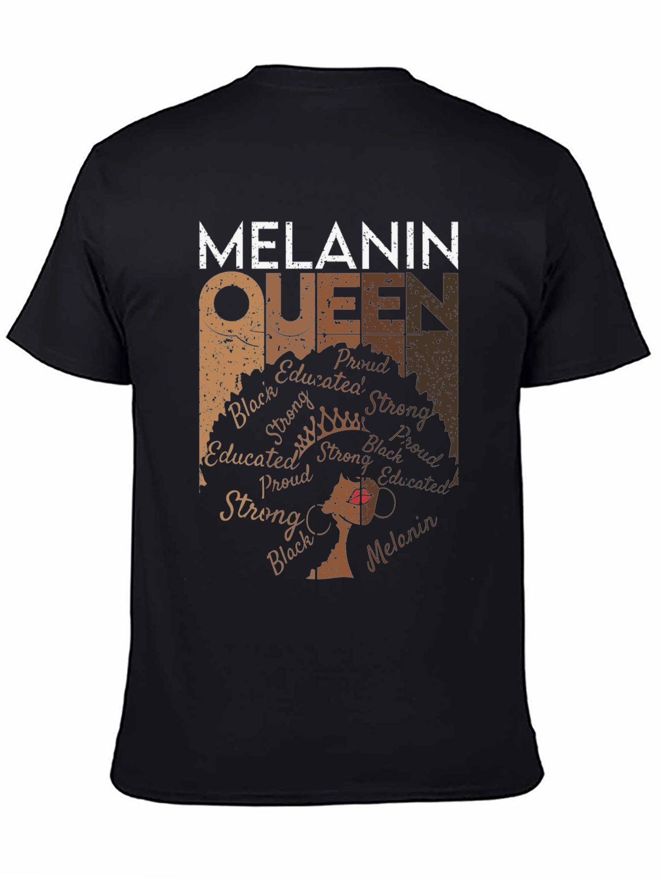 Melanin Queen Graphic T-Shirt - Black Pride