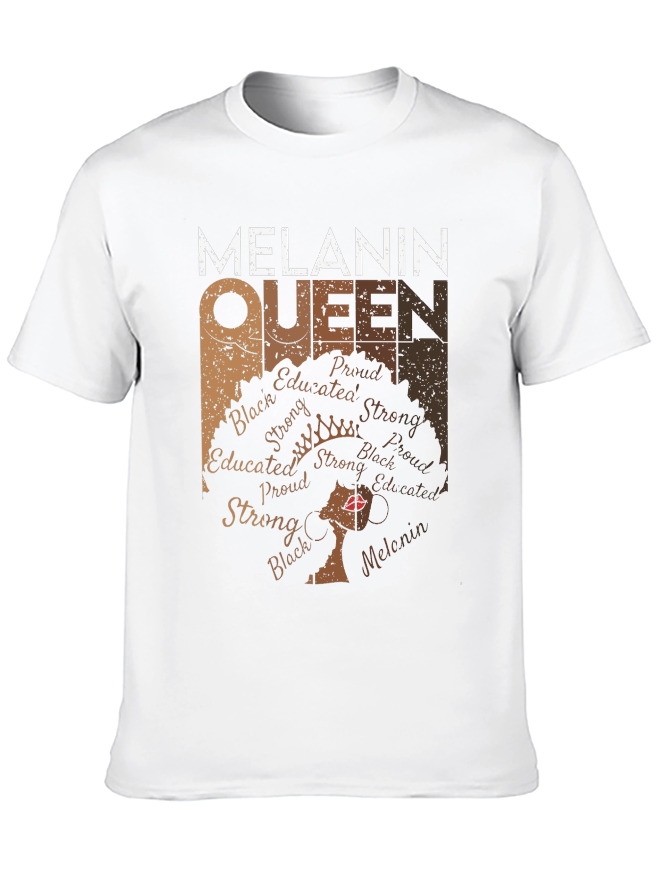 Melanin Queen Graphic T-Shirt - Black Pride