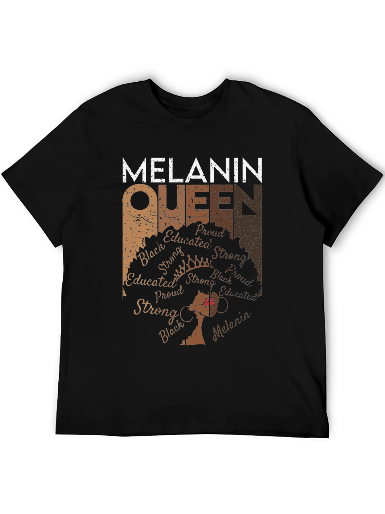 Melanin Queen Graphic T-Shirt - Black Pride