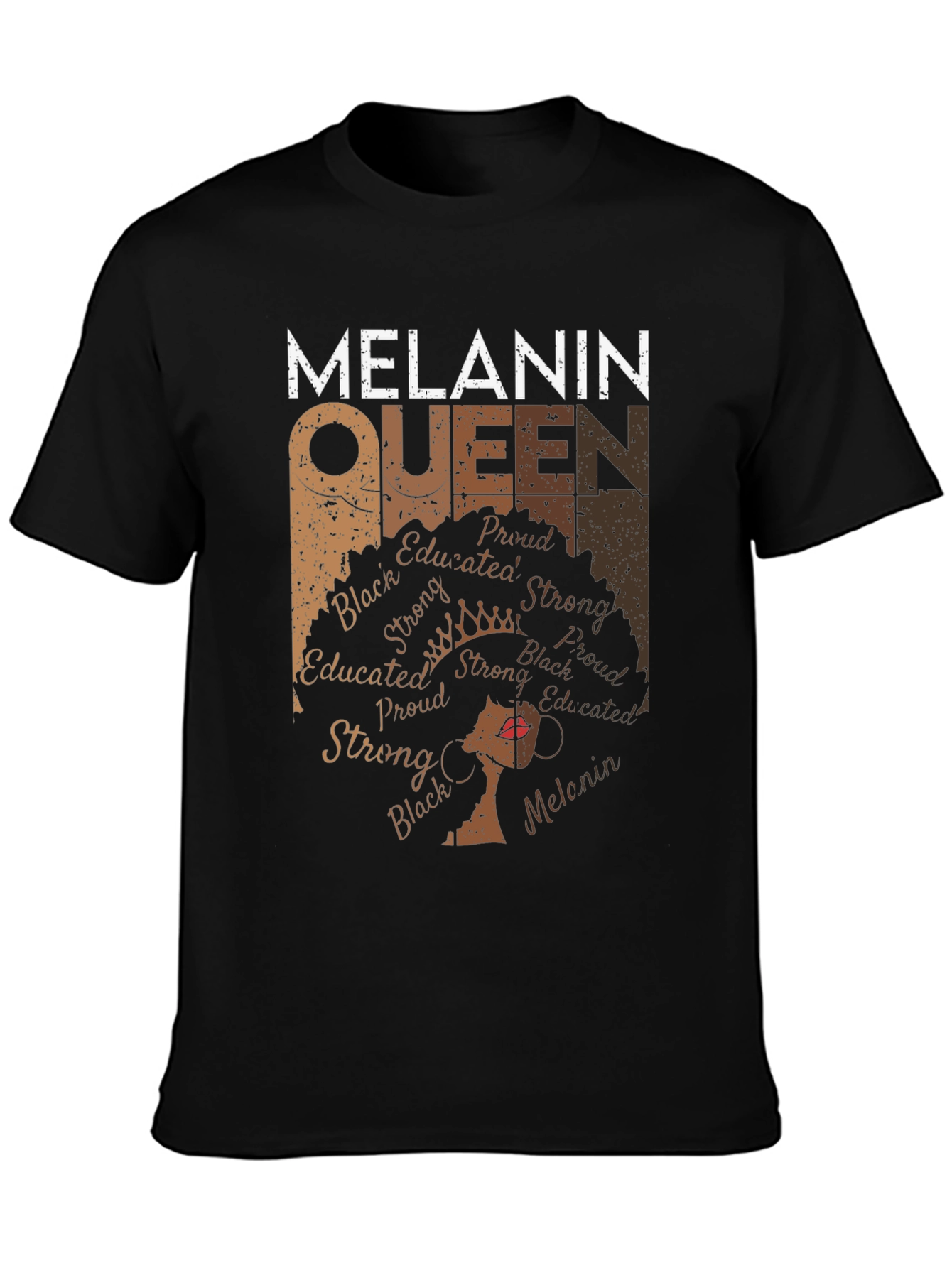 Melanin Queen Graphic T-Shirt - Black Pride