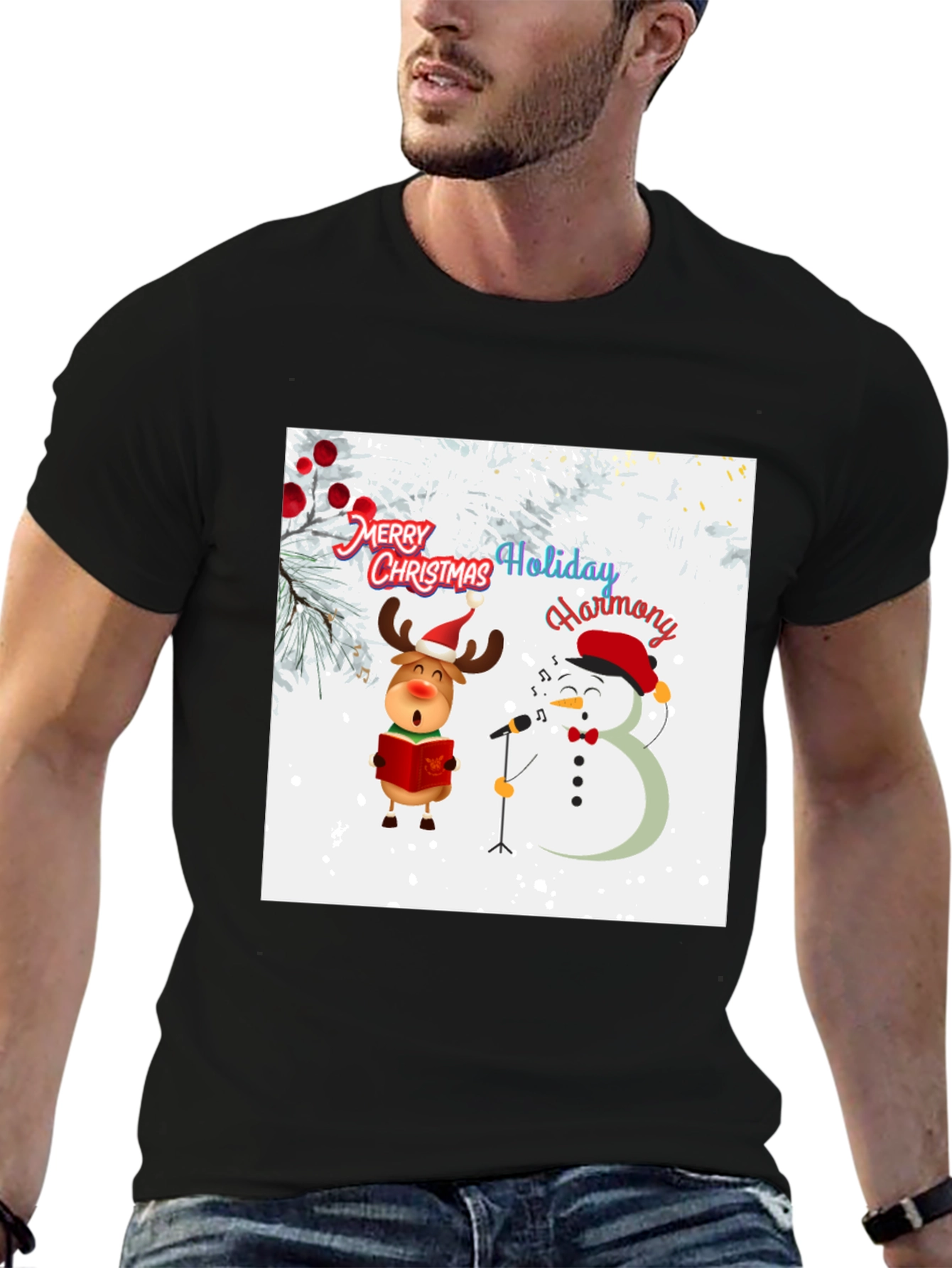 Festive Holiday Harmony Graphic Tee