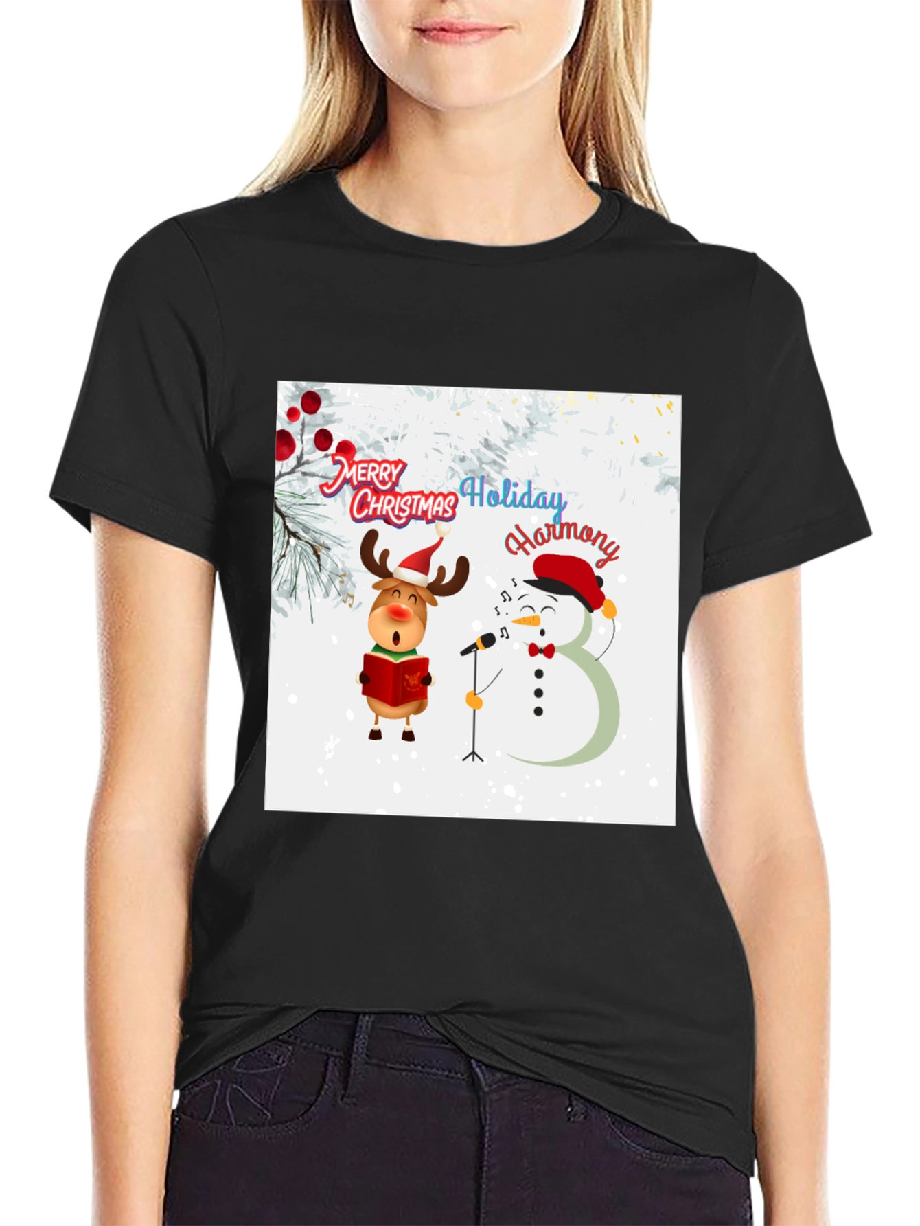 Festive Holiday Harmony Graphic Tee