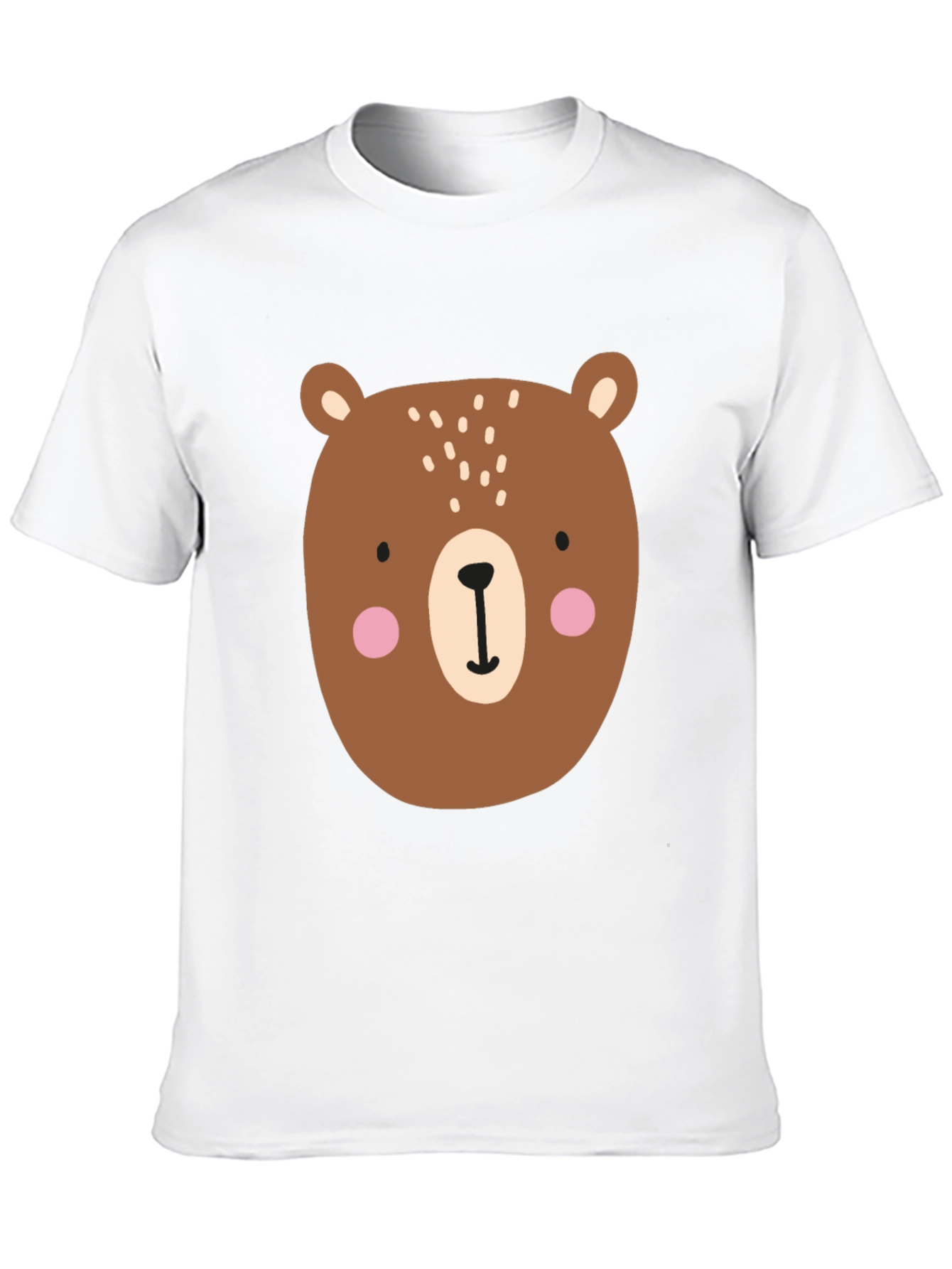 Cute Cartoon Bear Graphic T-Shirt - Mens Black Tee