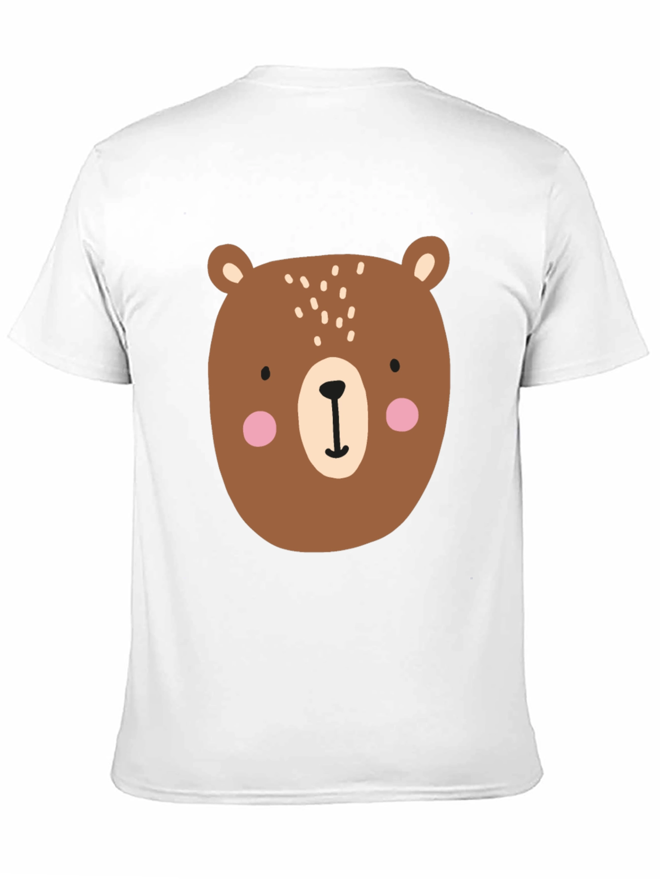 Cute Cartoon Bear Graphic T-Shirt - Mens Black Tee