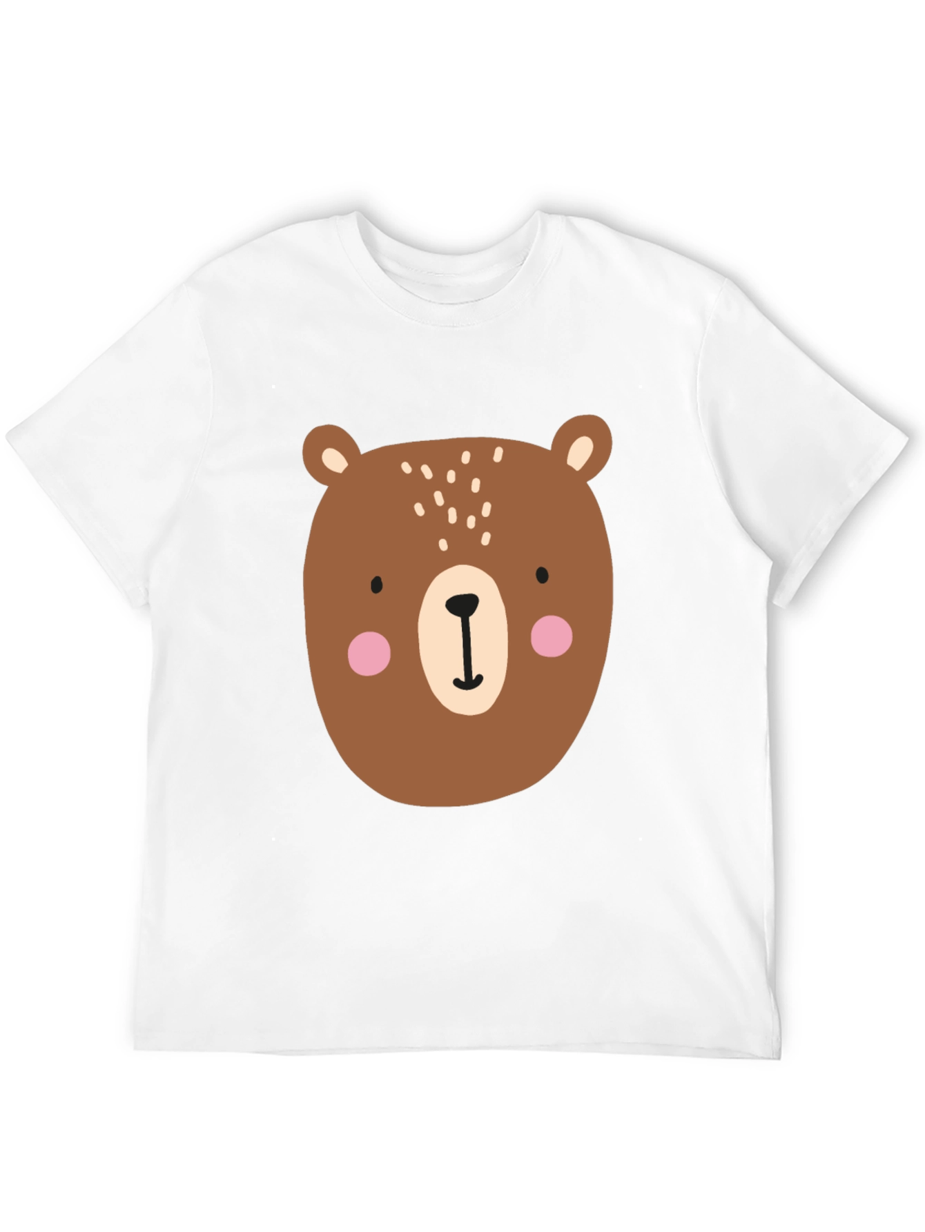 Cute Cartoon Bear Graphic T-Shirt - Mens Black Tee