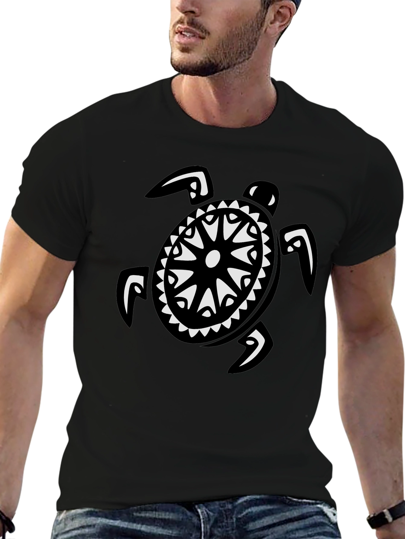 Black Turtle Graphic Tee - Island Style