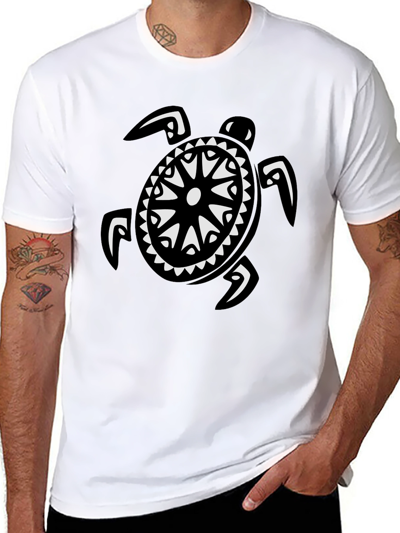 Black Turtle Graphic Tee - Island Style