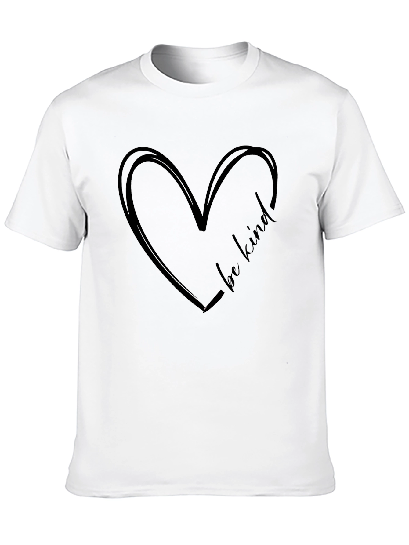 Be Kind Heart Graphic Tee - Black
