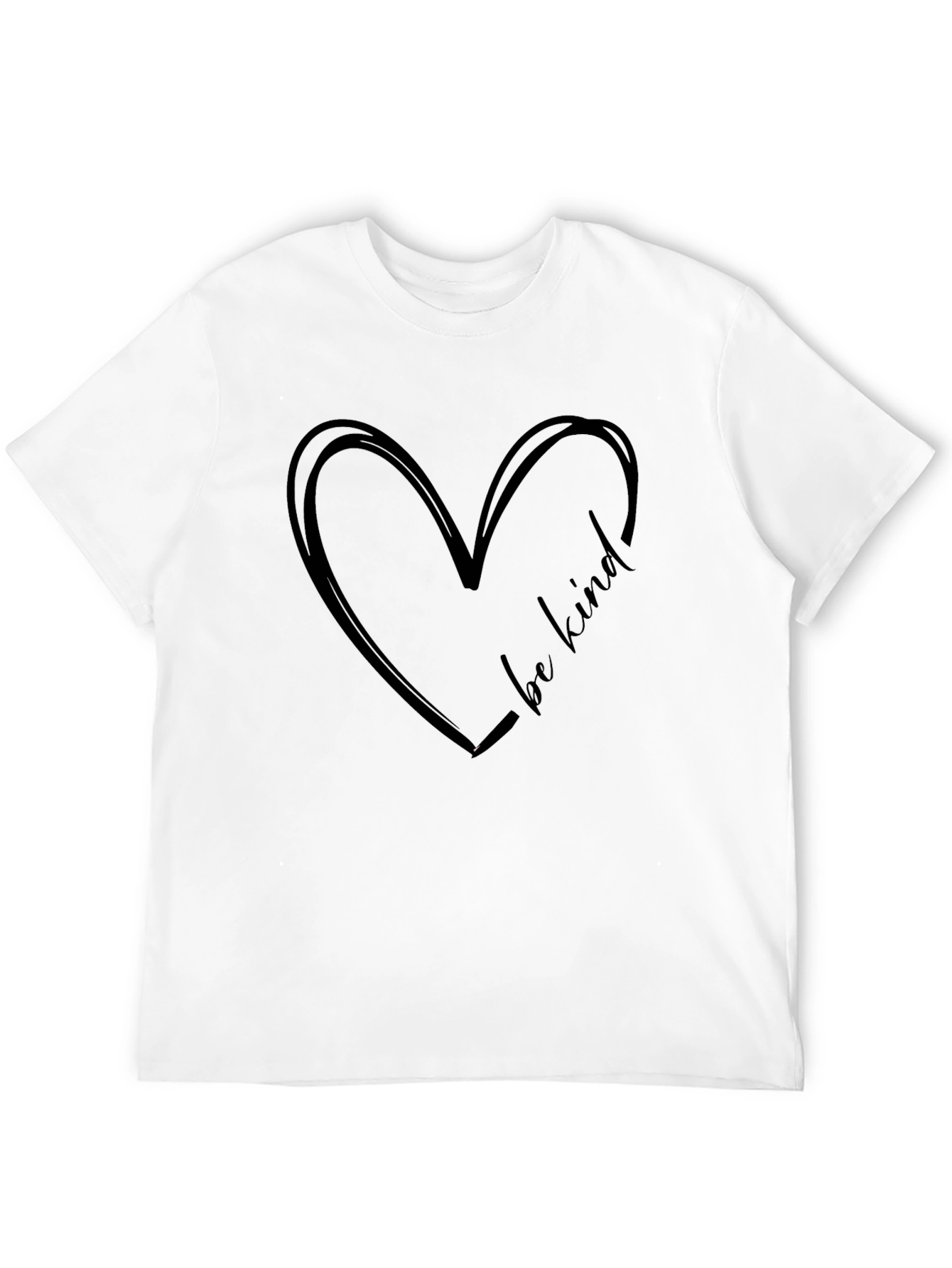 Be Kind Heart Graphic Tee - Black