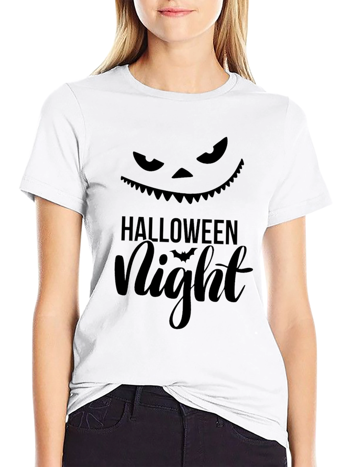 Halloween Night Graphic Tee - Spooky Season Shirt