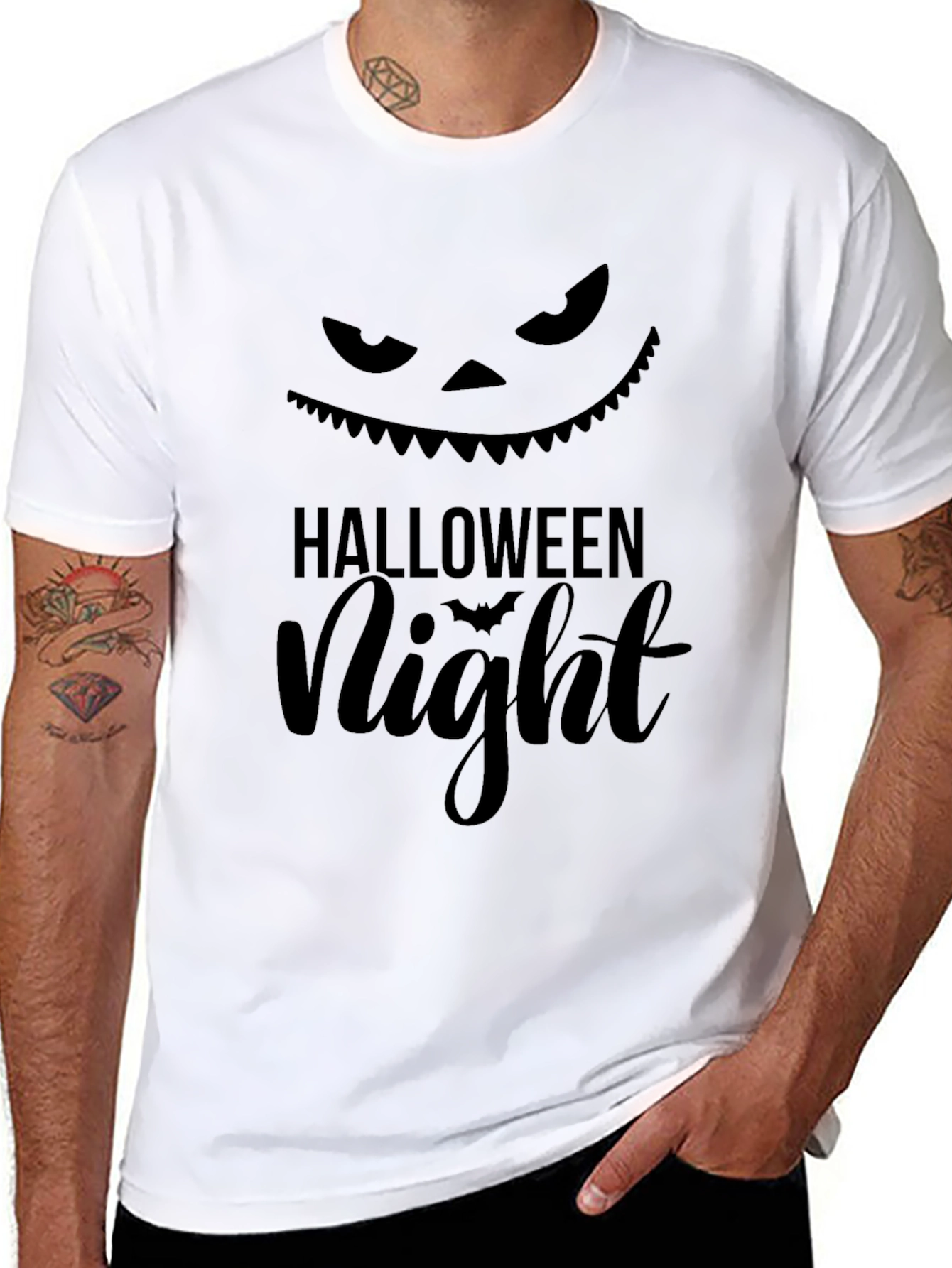 Halloween Night Graphic Tee - Spooky Season Shirt