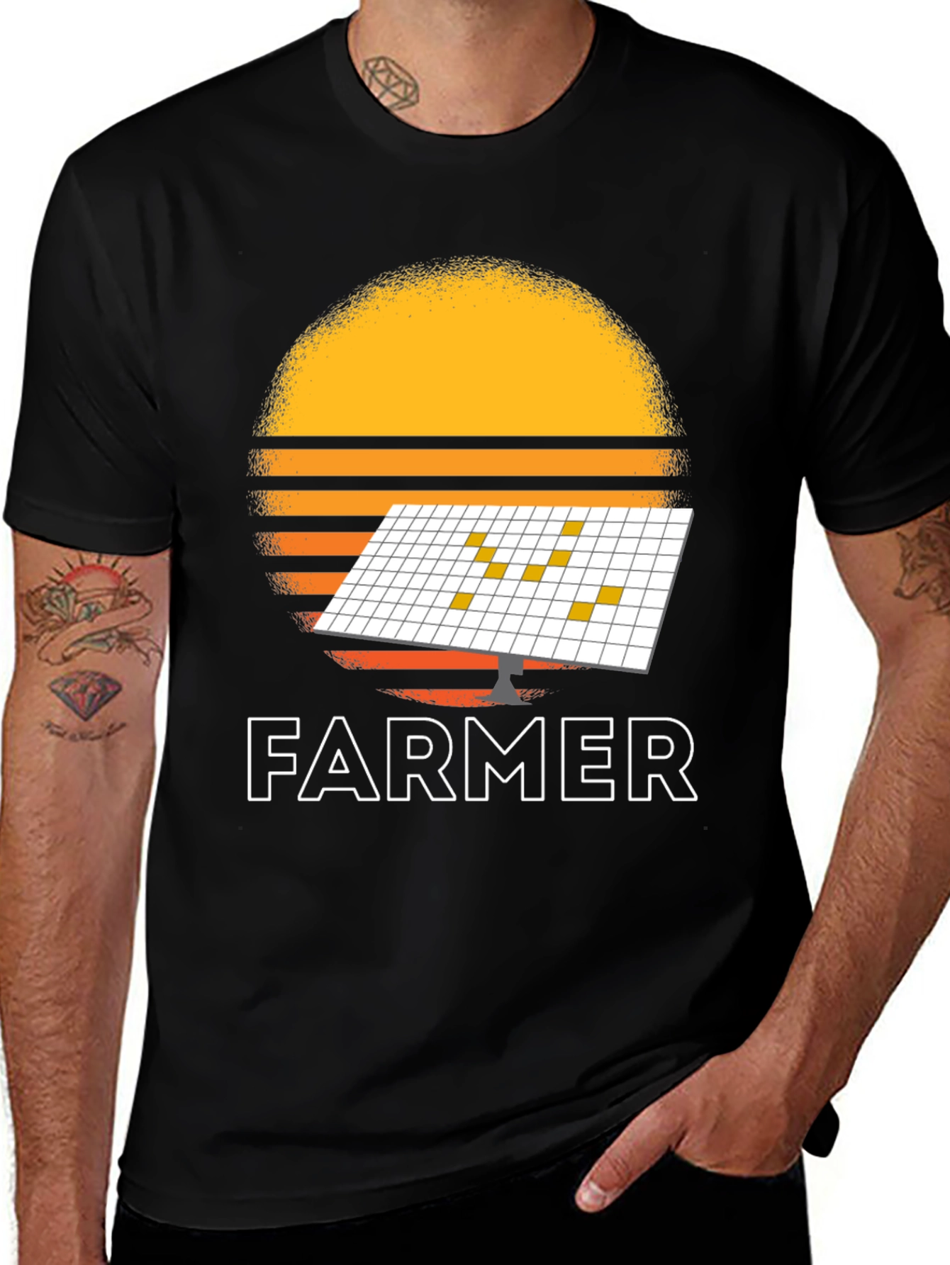 Solar Panel Farmer Graphic Tee