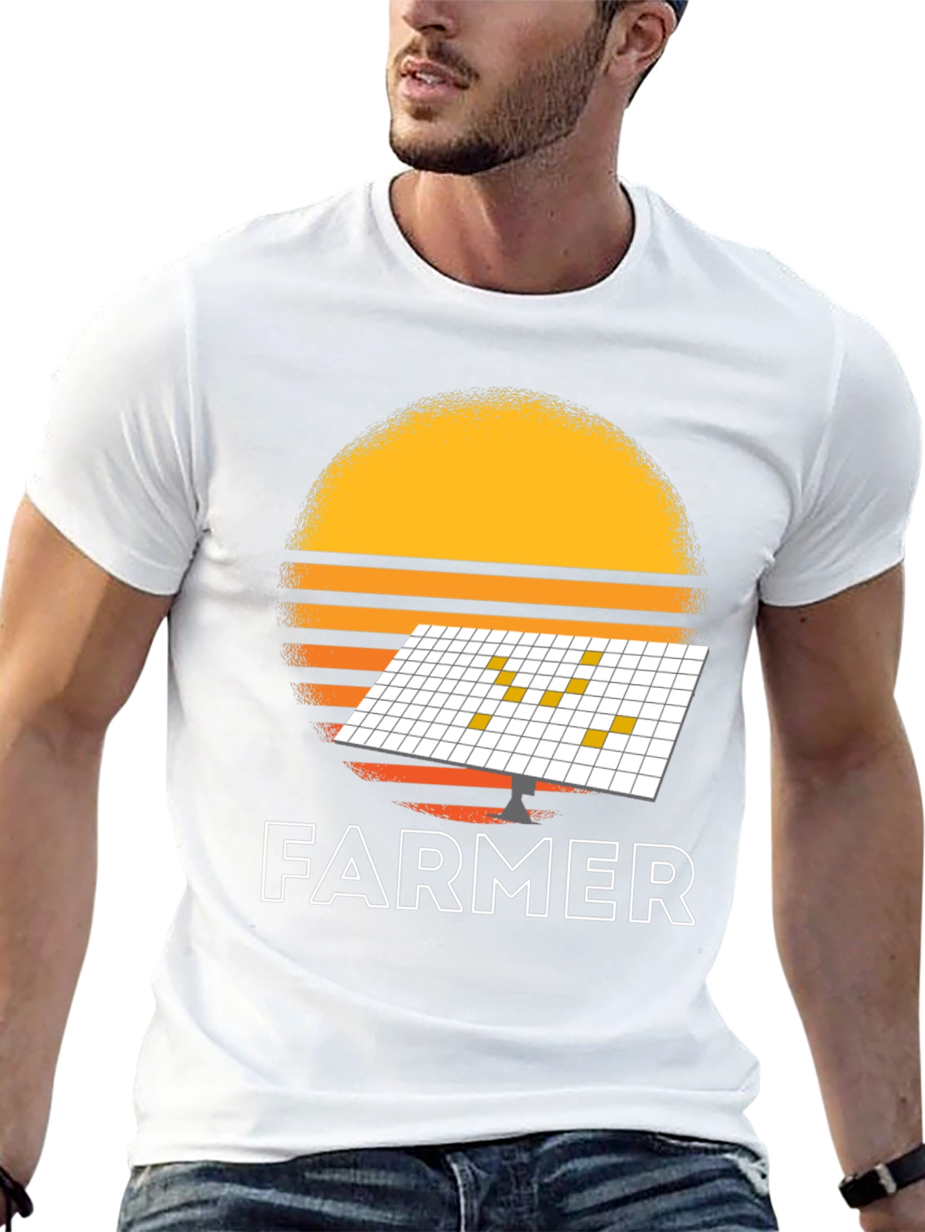 Solar Panel Farmer Graphic Tee