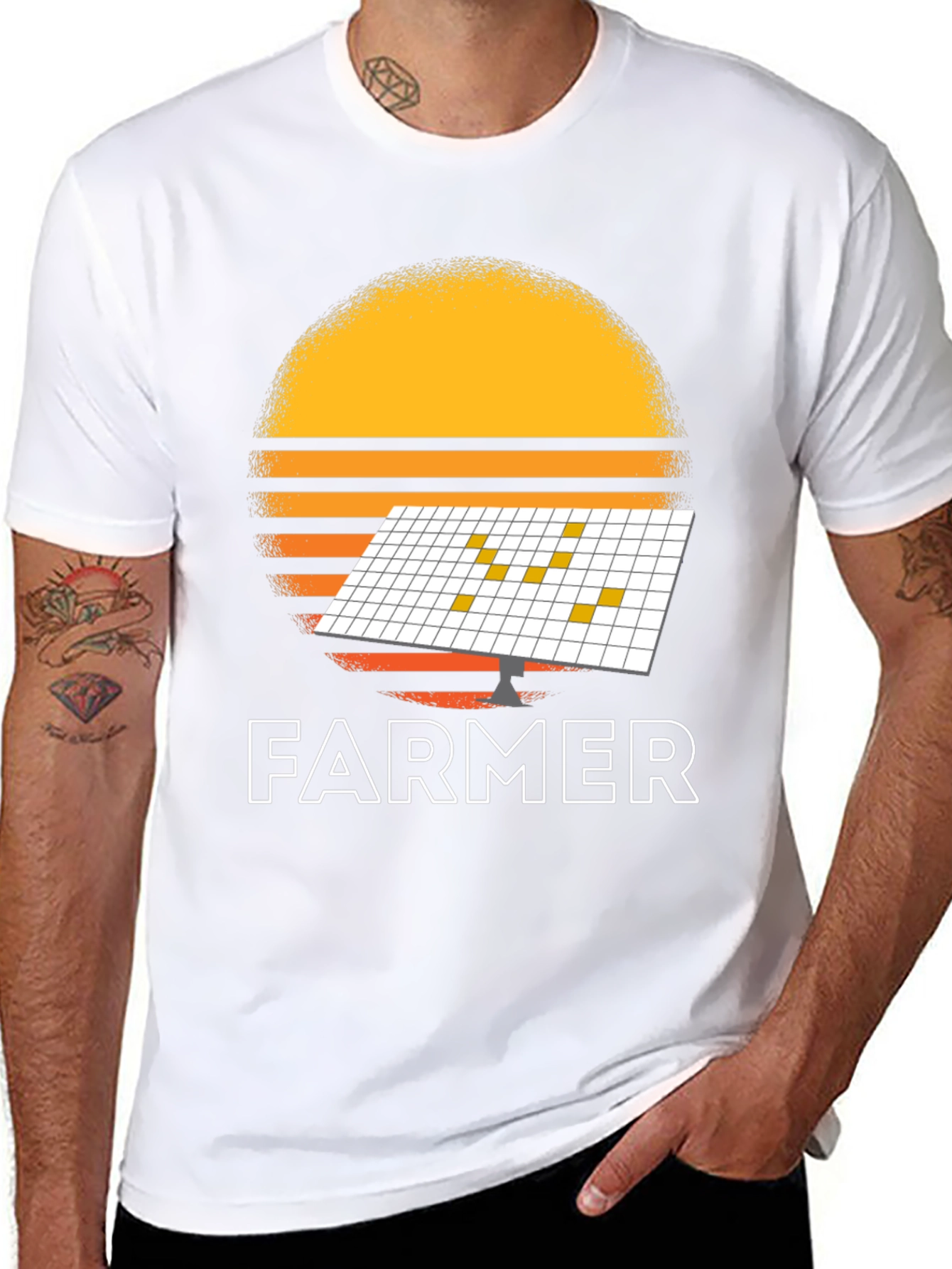 Solar Panel Farmer Graphic Tee