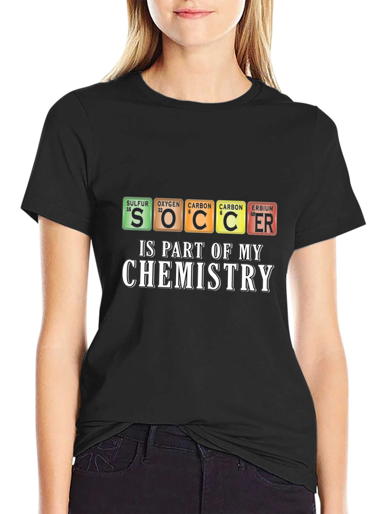 Soccer Chemistry Graphic T-Shirt - Black Tee
