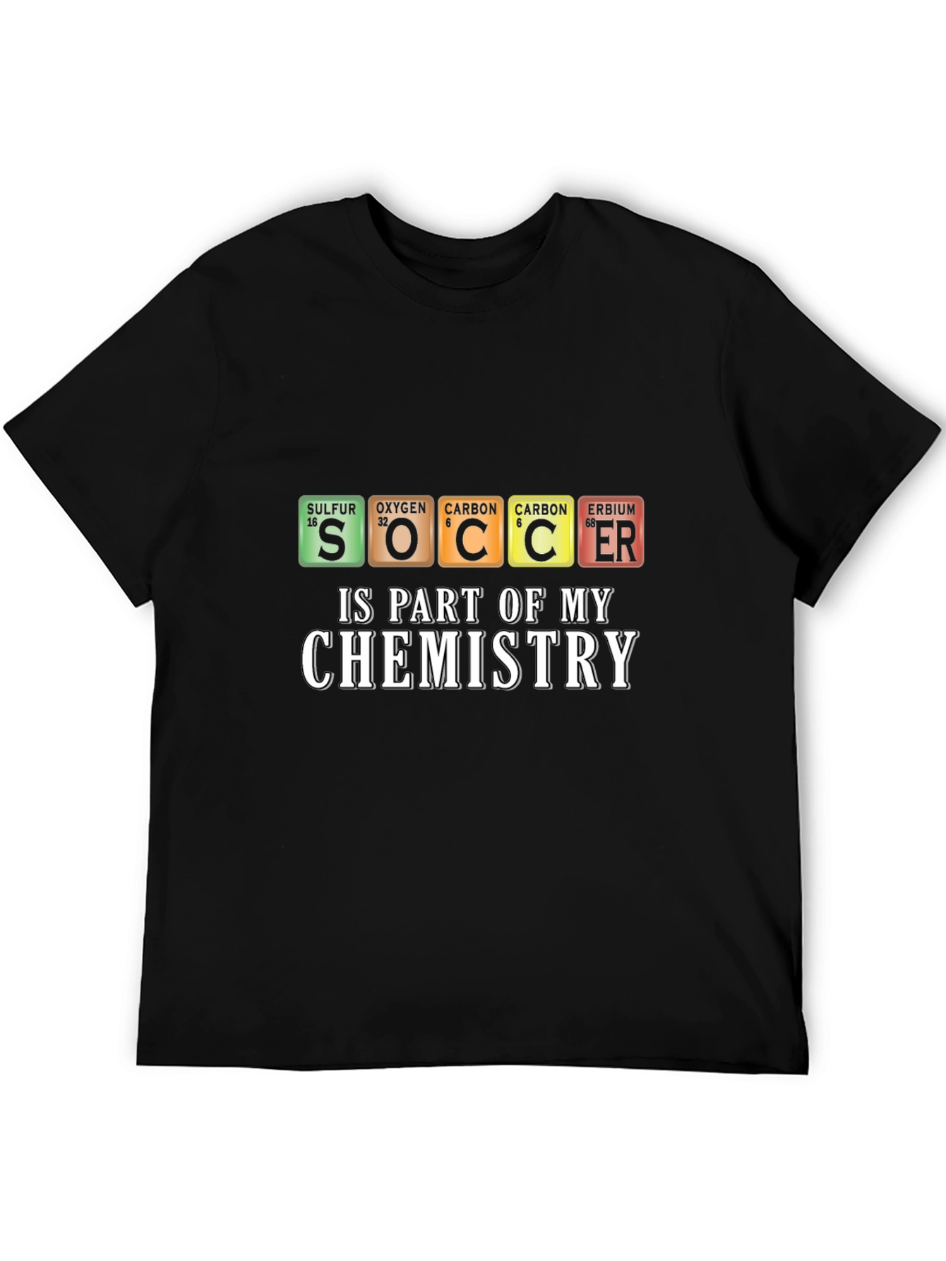 Soccer Chemistry Graphic T-Shirt - Black Tee