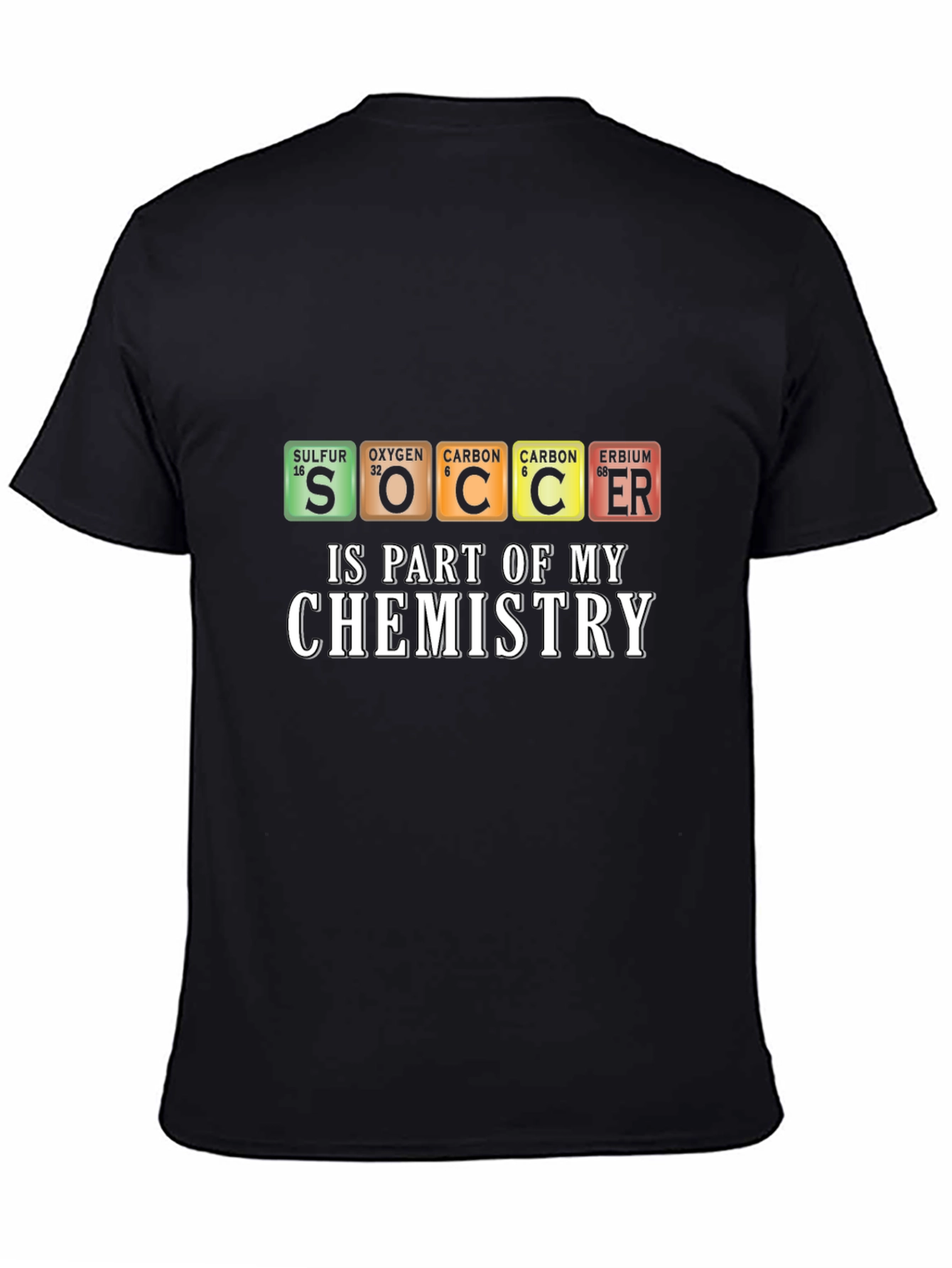 Soccer Chemistry Graphic T-Shirt - Black Tee