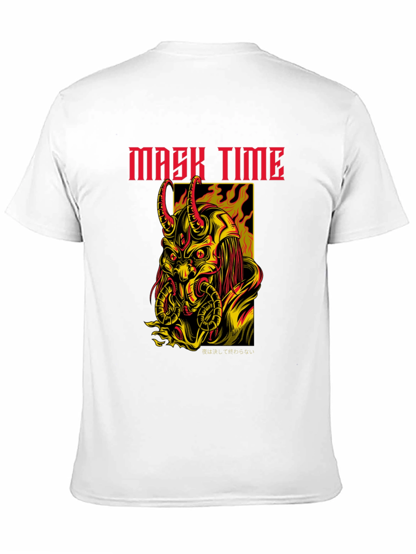 Mask Time Graphic Tee - Dark Aesthetic
