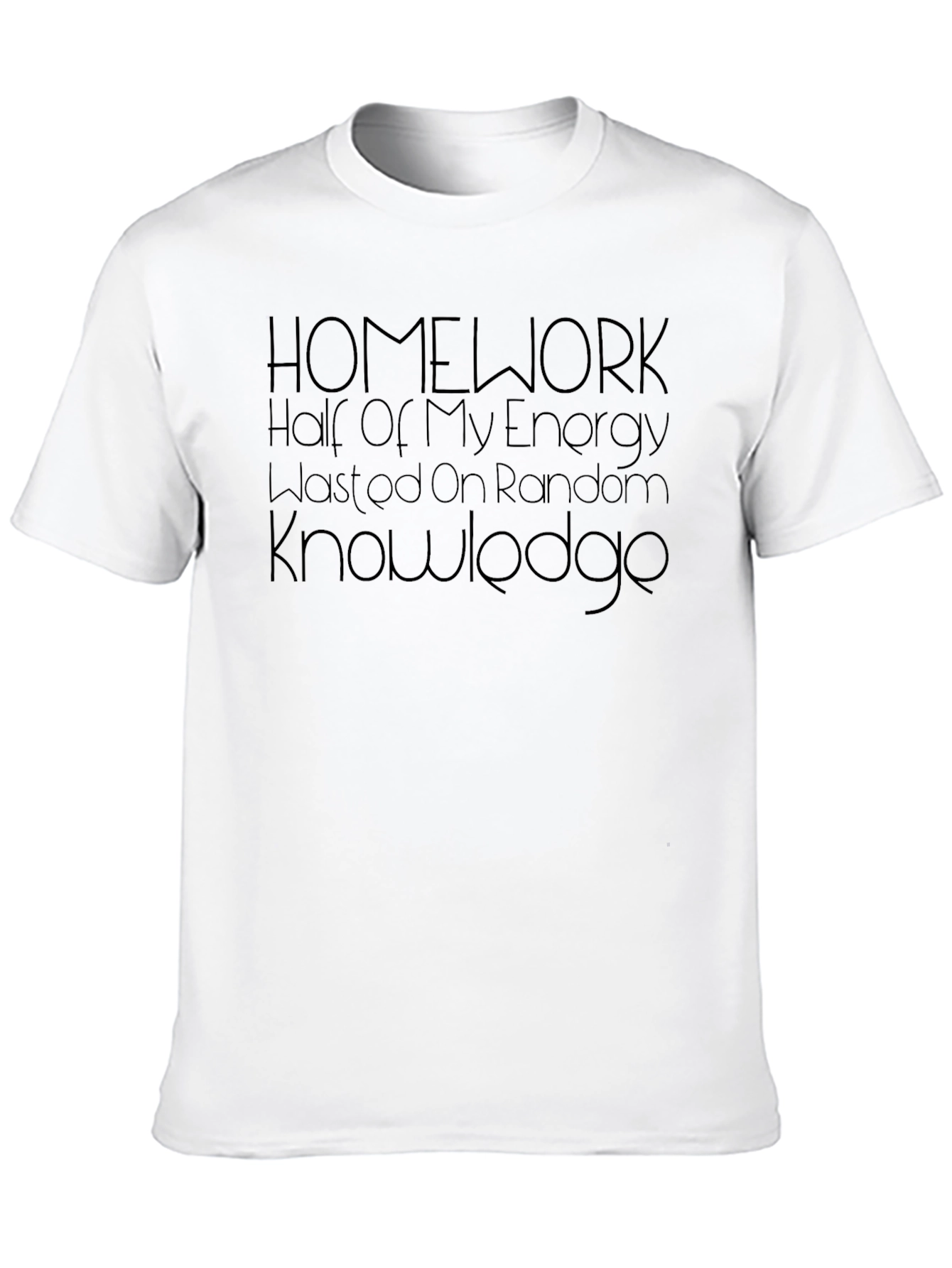 Homework Energy Random Knowledge Mens Black Tee