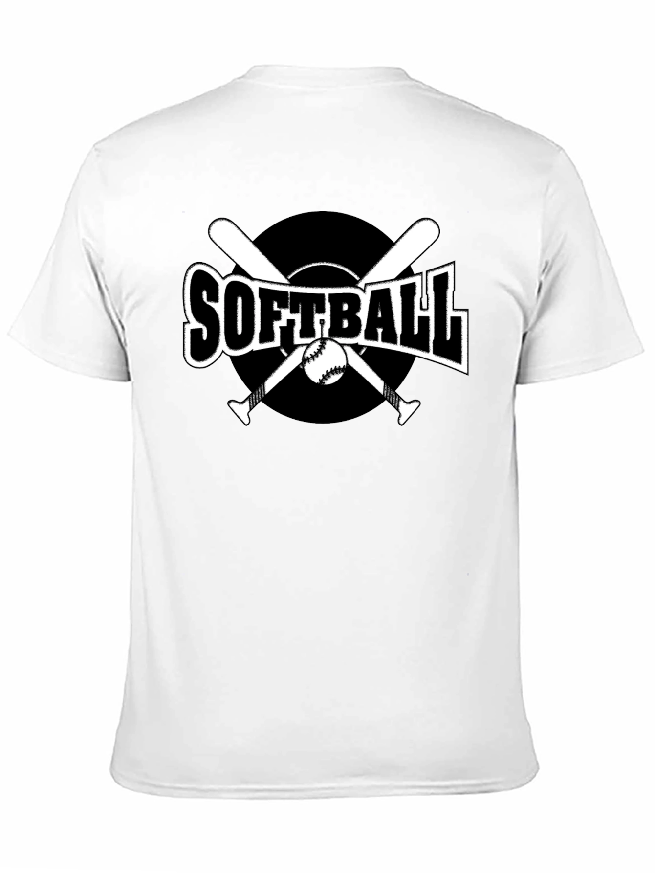 Softball Graphic Tee - Black Cotton Casual Shirt