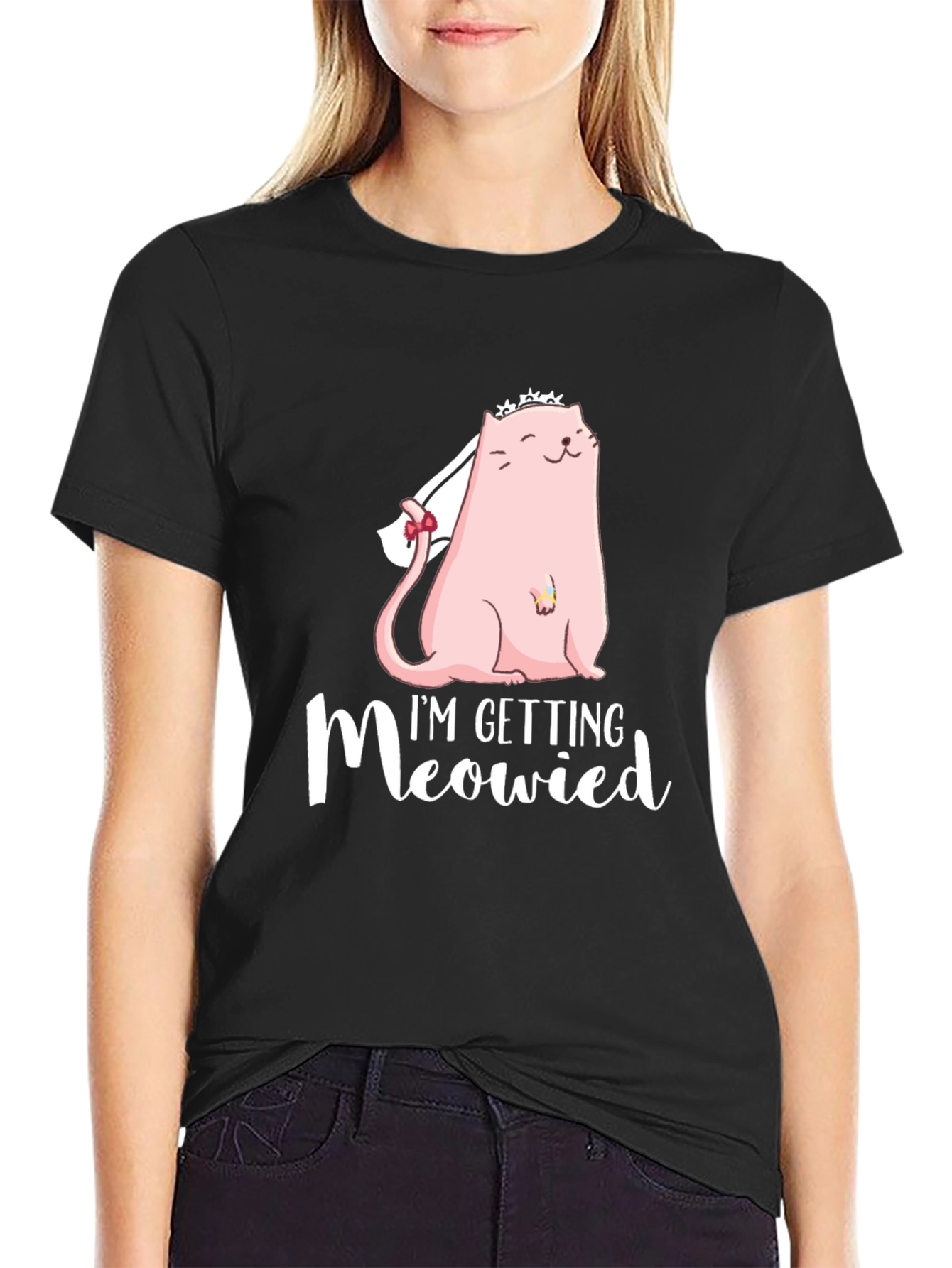 Im Getting Meowied Tee - Bride Cat