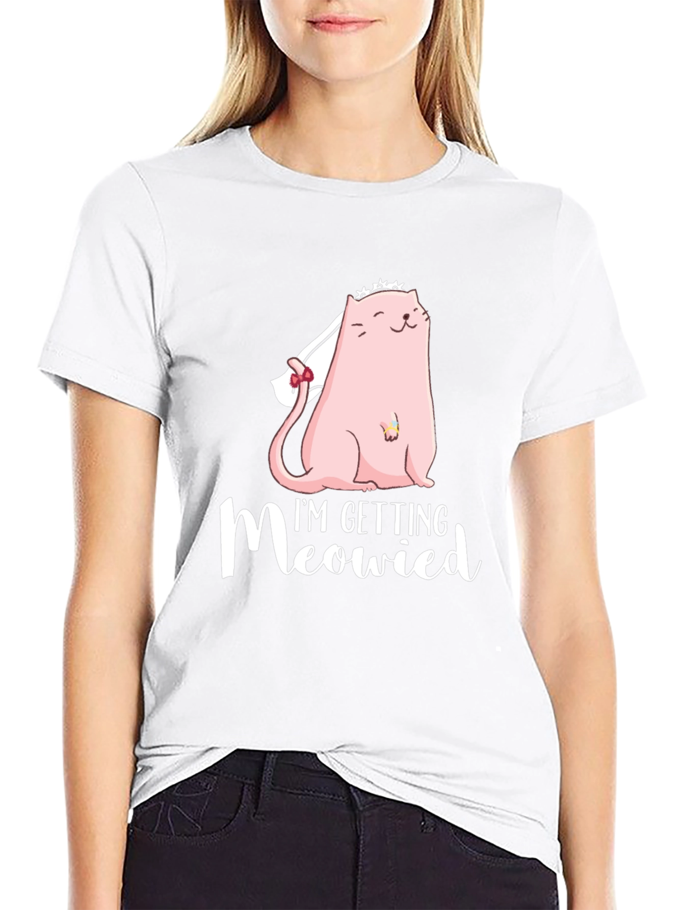 Im Getting Meowied Tee - Bride Cat