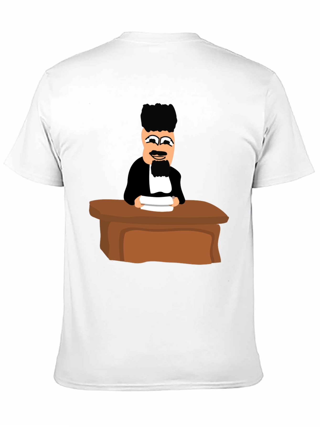 Judge Cartoon Graphic T-Shirt - Black Crew Neck Tee