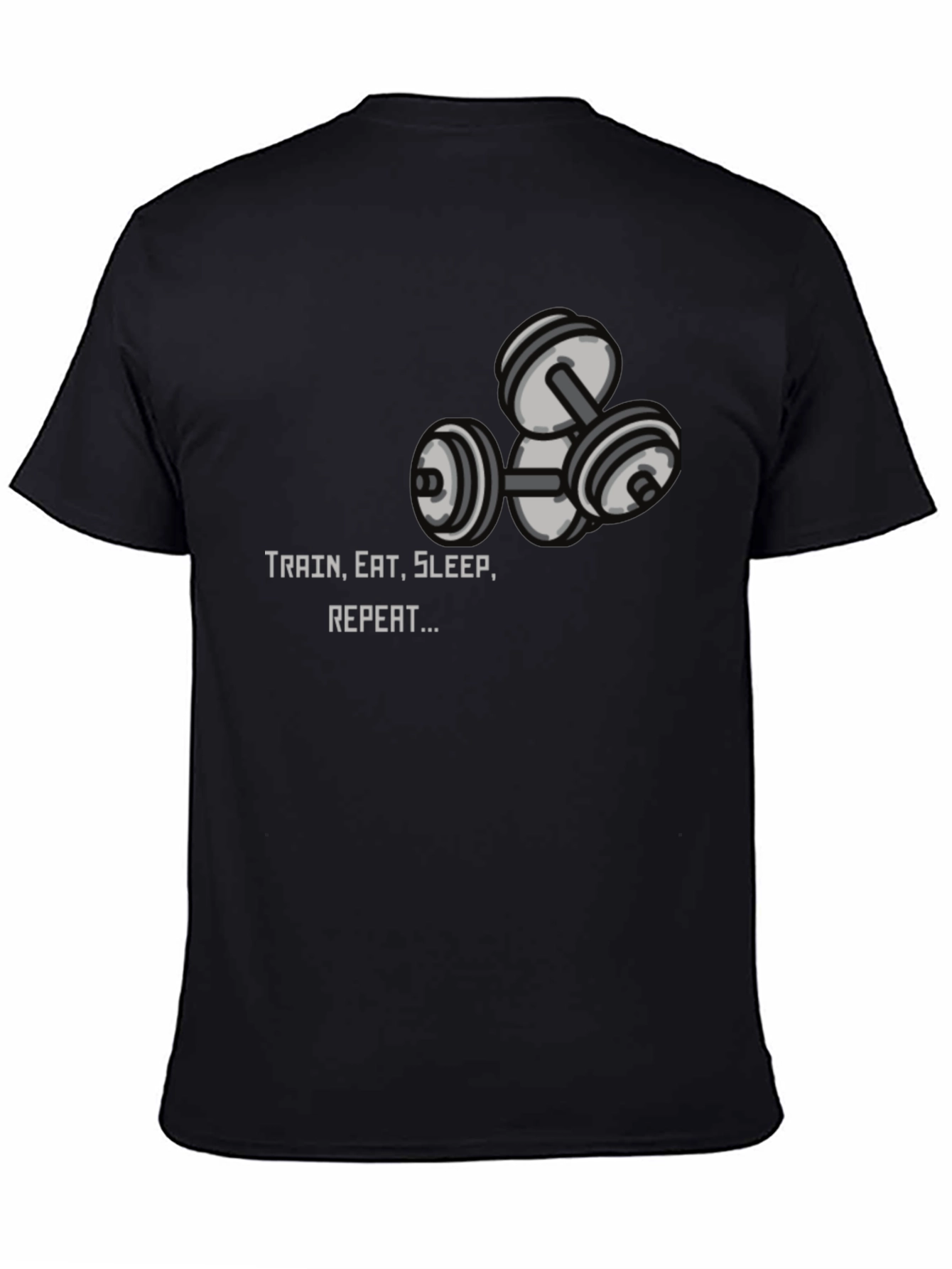 Train Eat Sleep Repeat Graphic Tee - Black