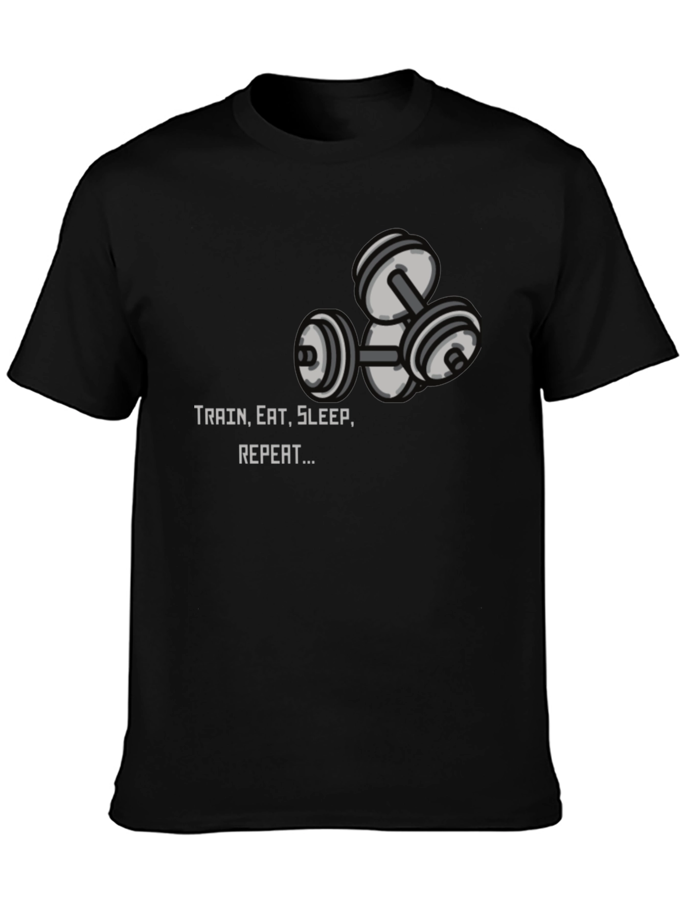 Train Eat Sleep Repeat Graphic Tee - Black
