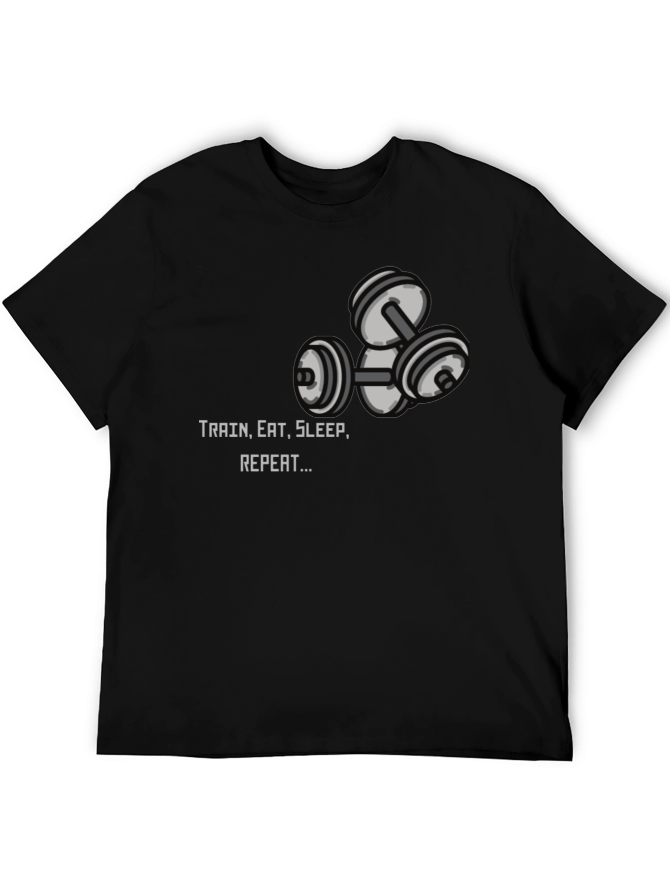 Train Eat Sleep Repeat Graphic Tee - Black