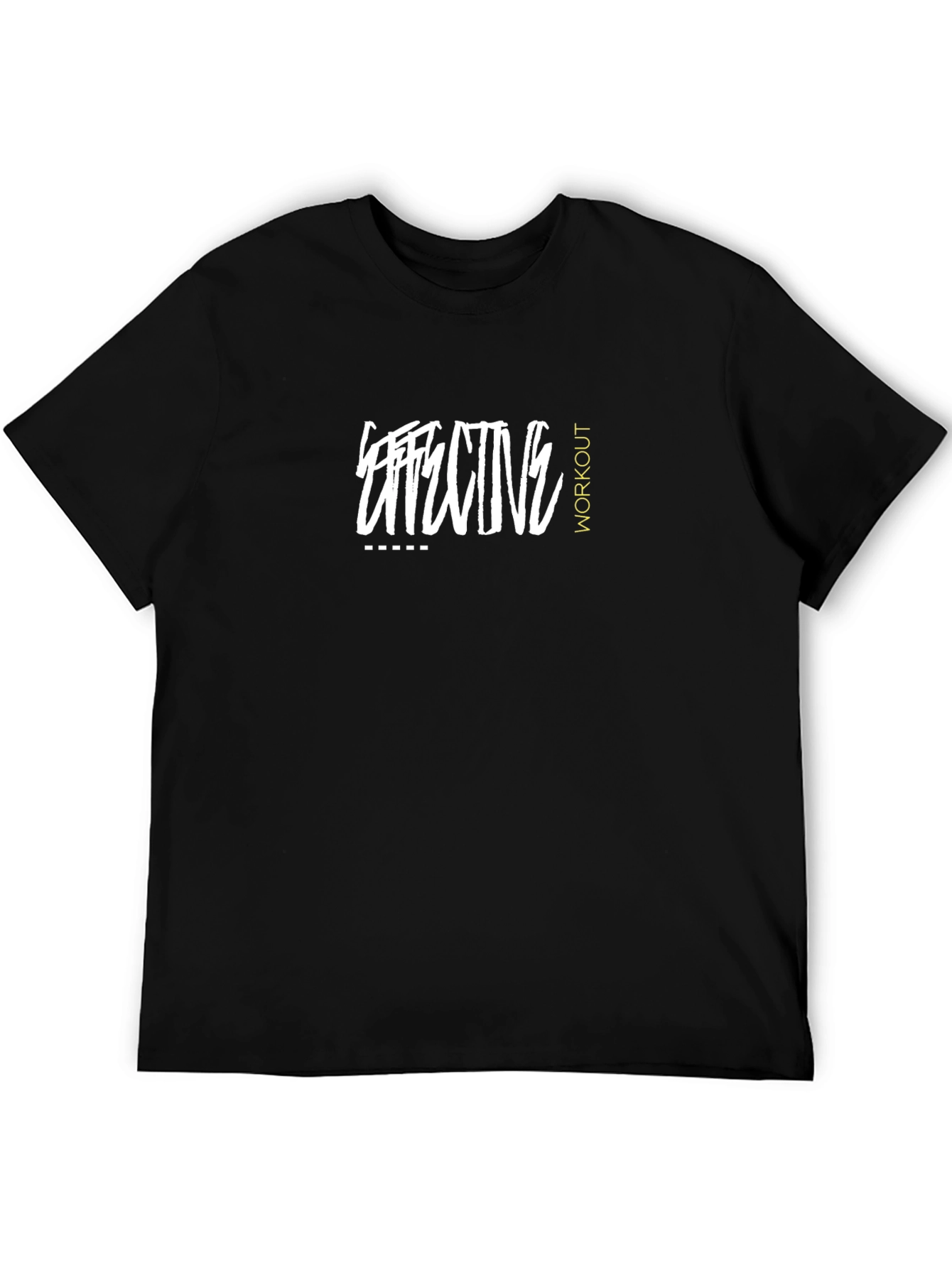 Effective Workout Graphic Print T-Shirt - Black