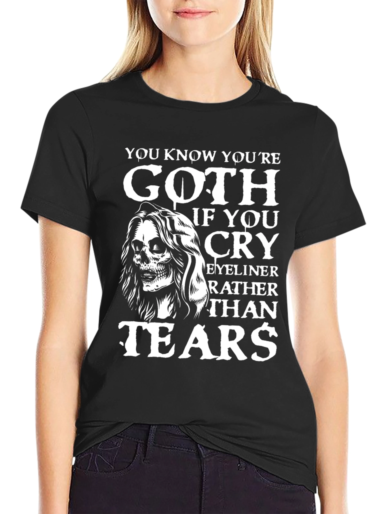 Goth Eyeliner Tears T-Shirt