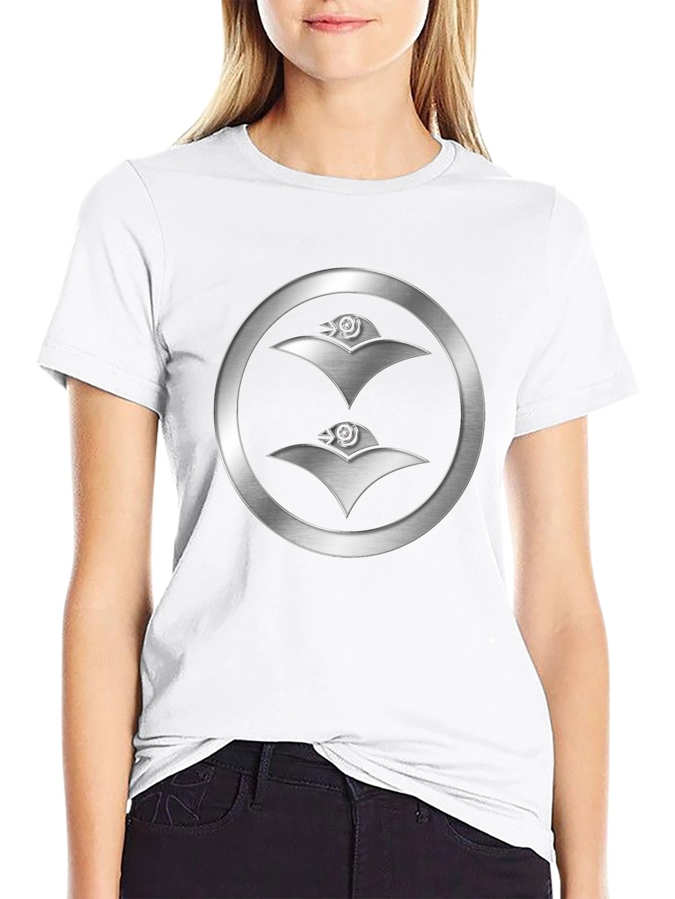Silver Emblem Black T-Shirt
