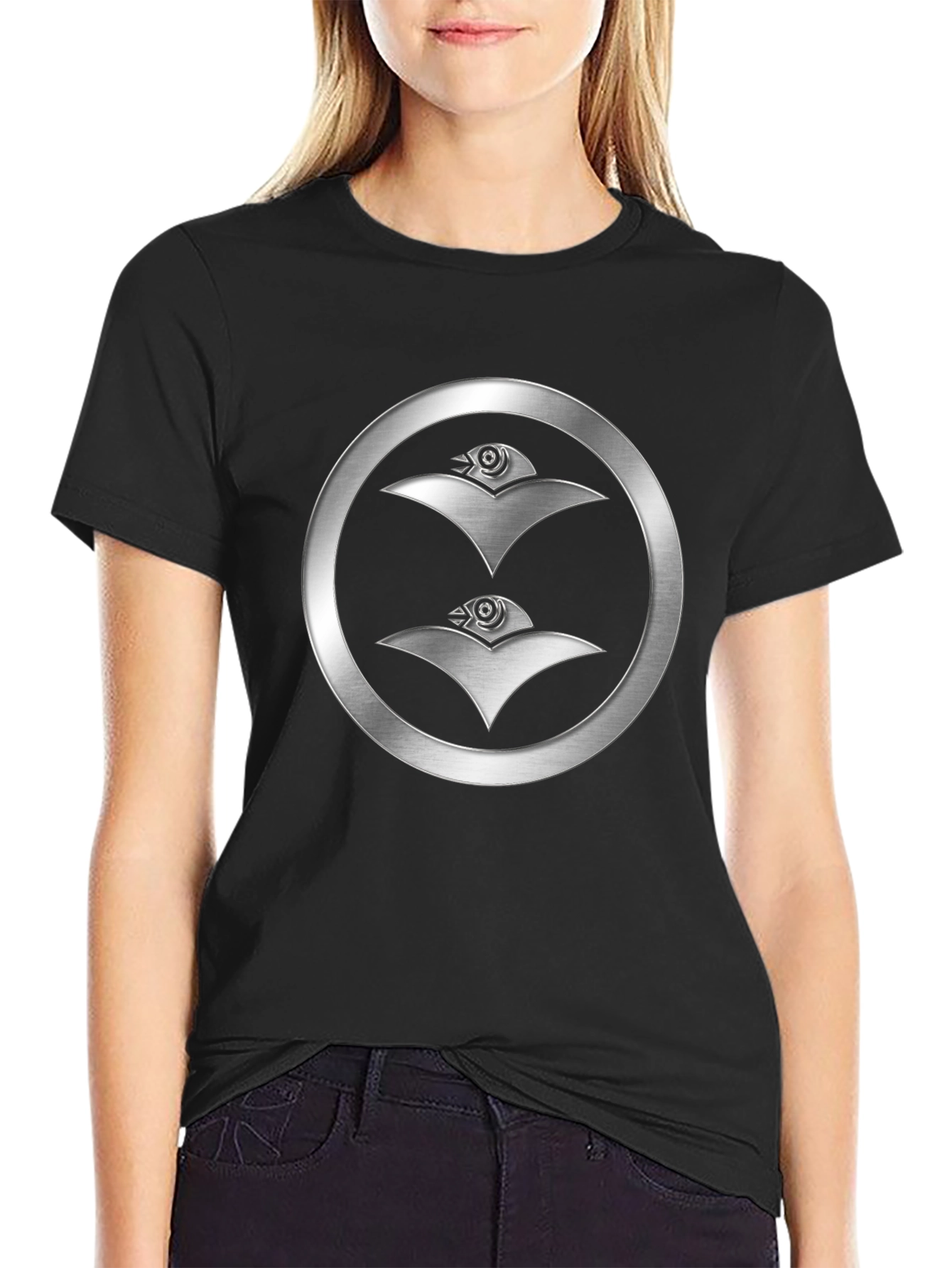 Silver Emblem Black T-Shirt