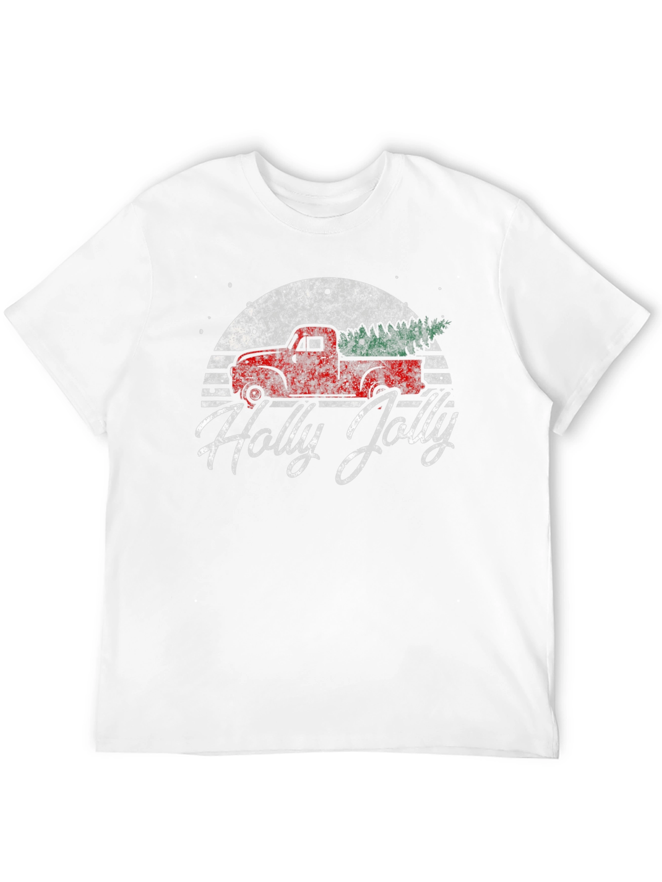 Holly Jolly Retro Truck Graphic T-Shirt